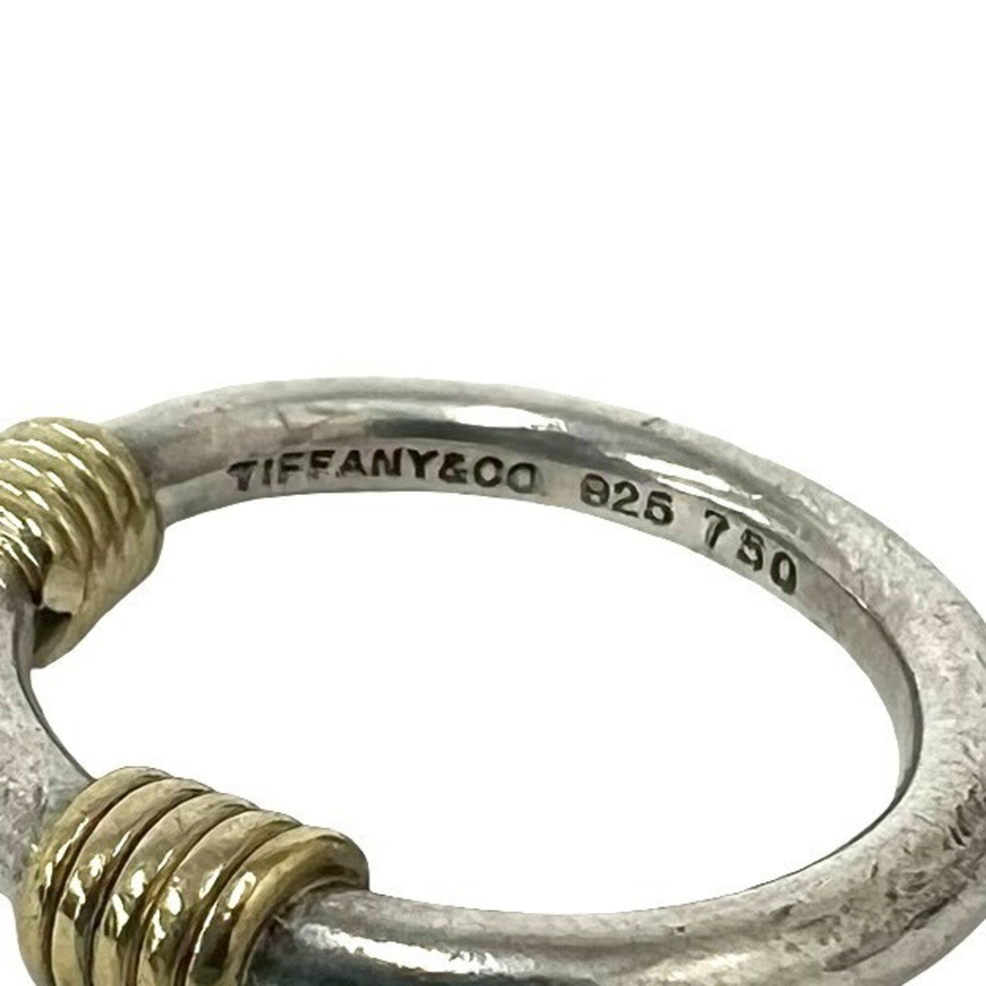 Tiffany Gold Silver Yellow Gold (18K) Silver 925 Band Ring (Pre-Owned)