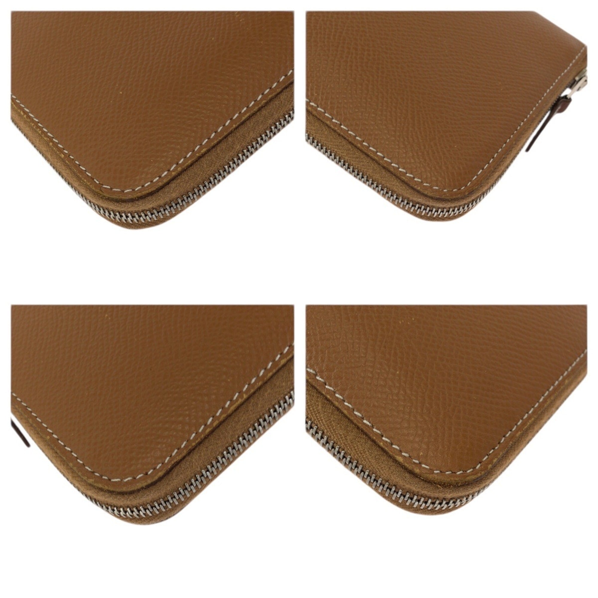 Hermes Gold Brown Epsom Leather Long Wallet (Bi-Fold) (Pre-Owned)