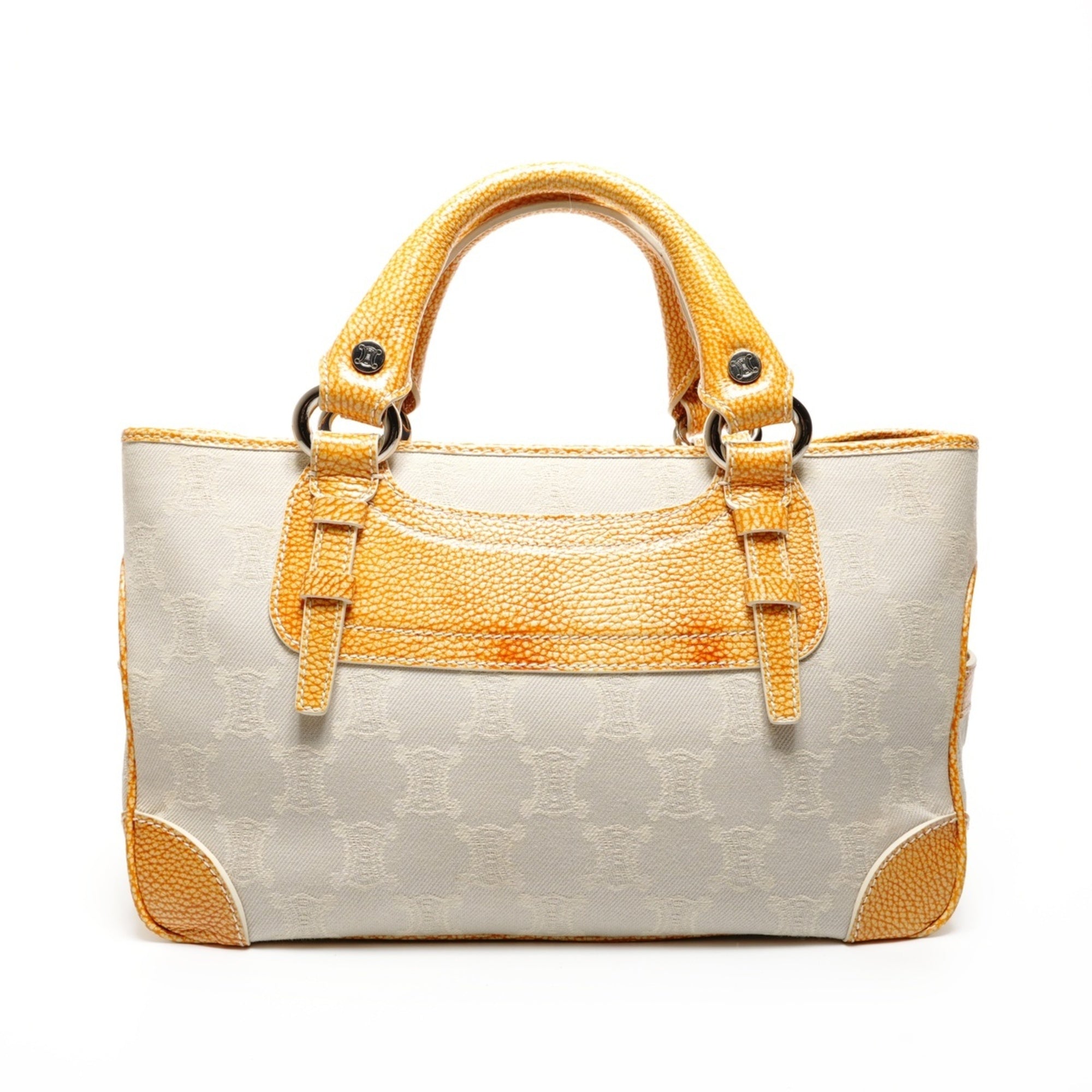 Celine Boogie Beige Canvas Handbag (Pre-Owned)