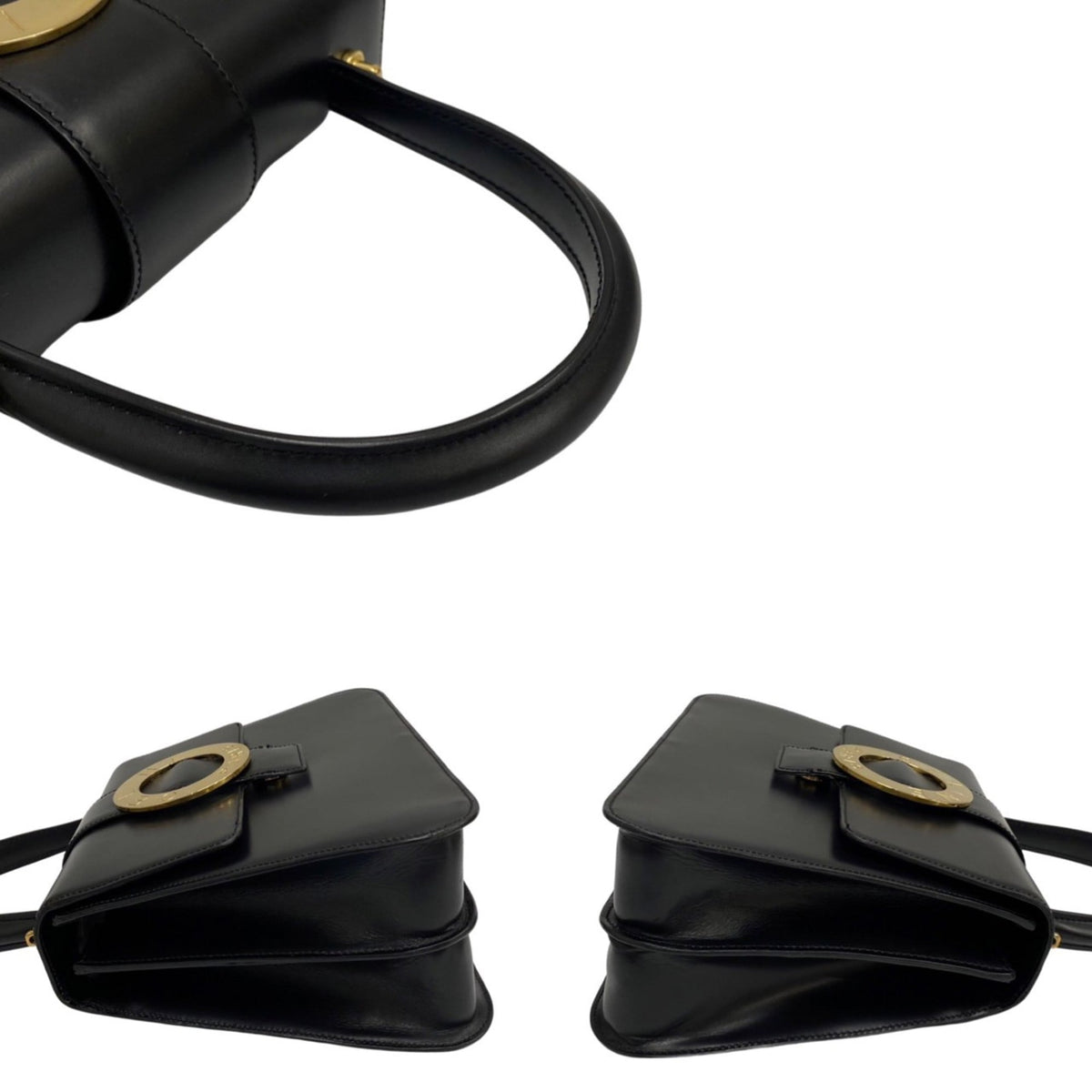 Celine Black Leather Handbag Shoulder Bag (Pre-Owned)