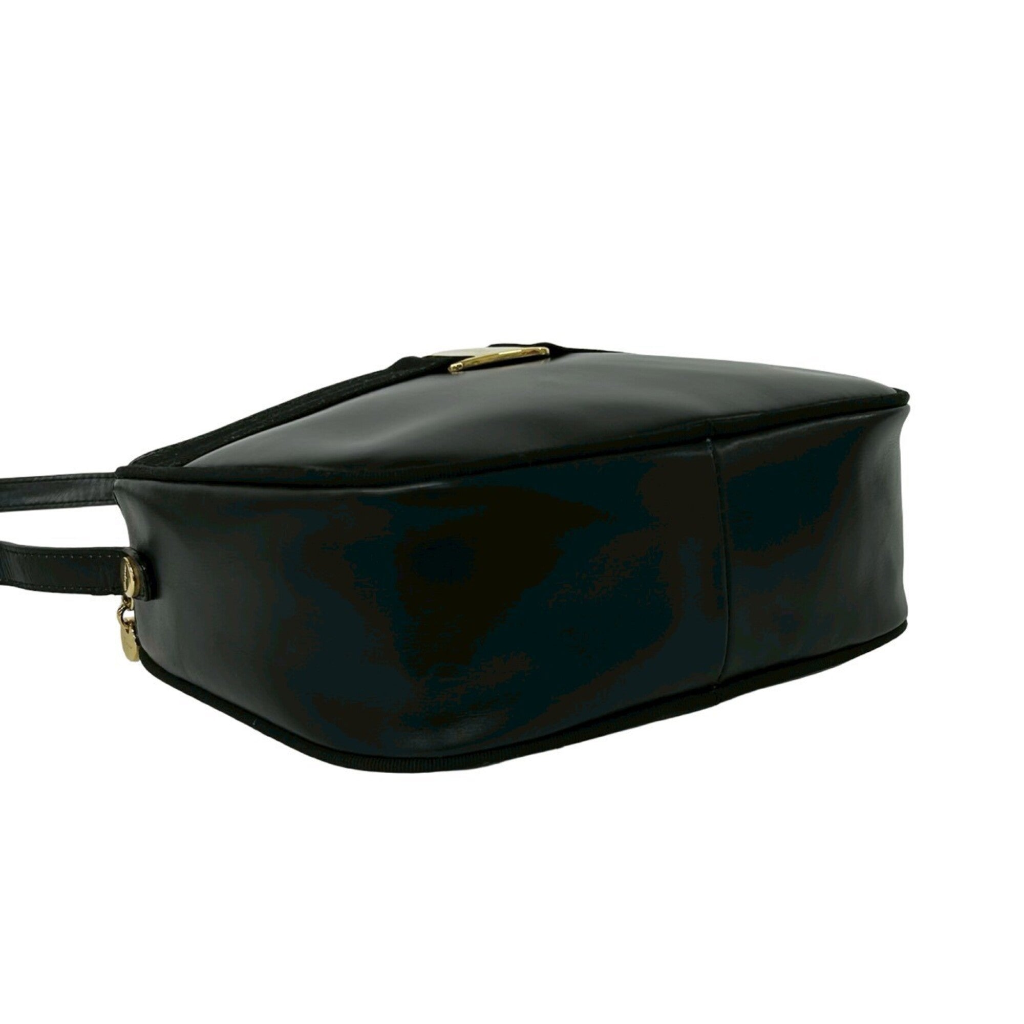 Salvatore Ferragamo Black Leather Shoulder Bag (Pre-Owned)