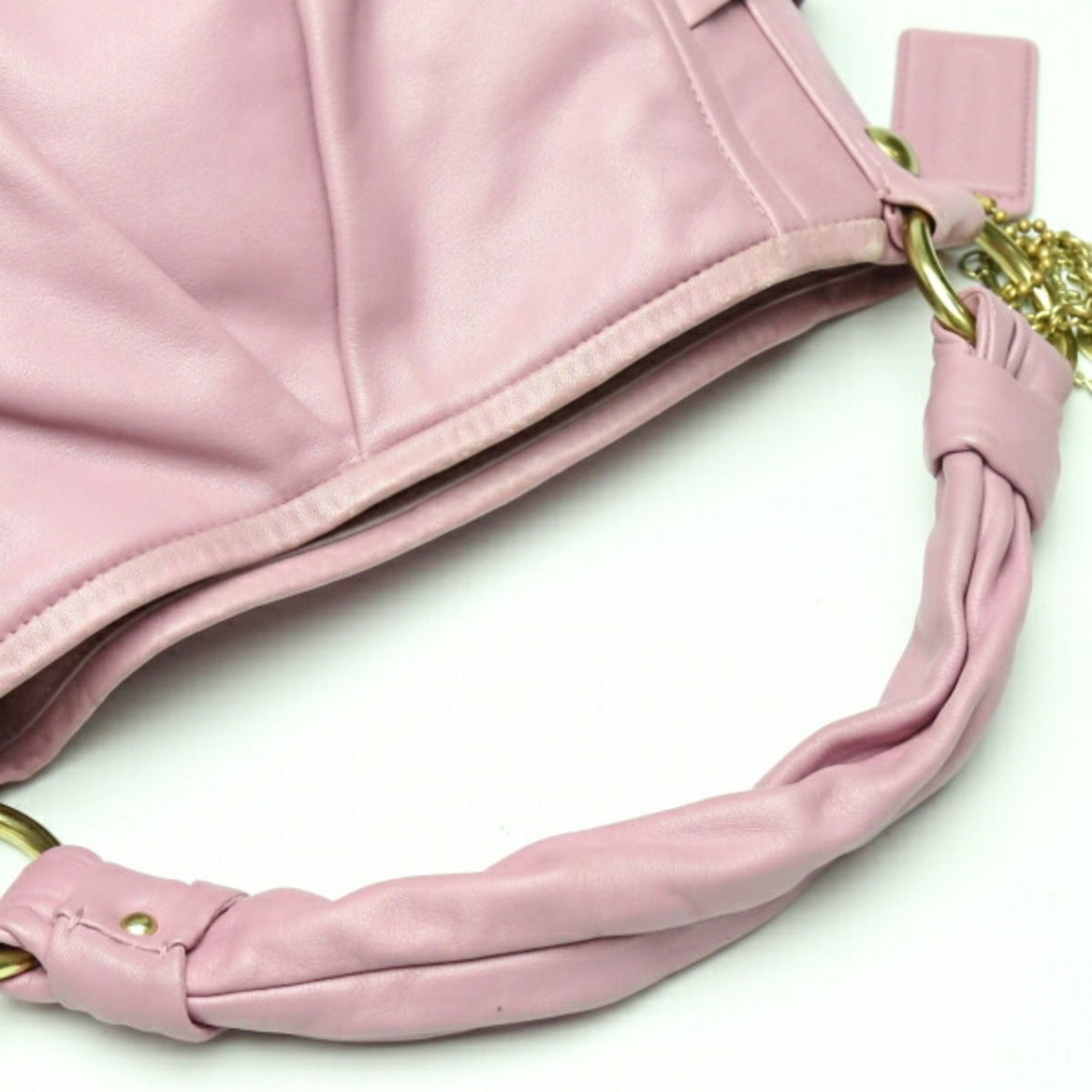 Coach Purple Leather Shoulder Bag Tote Bag (Pre-Owned)