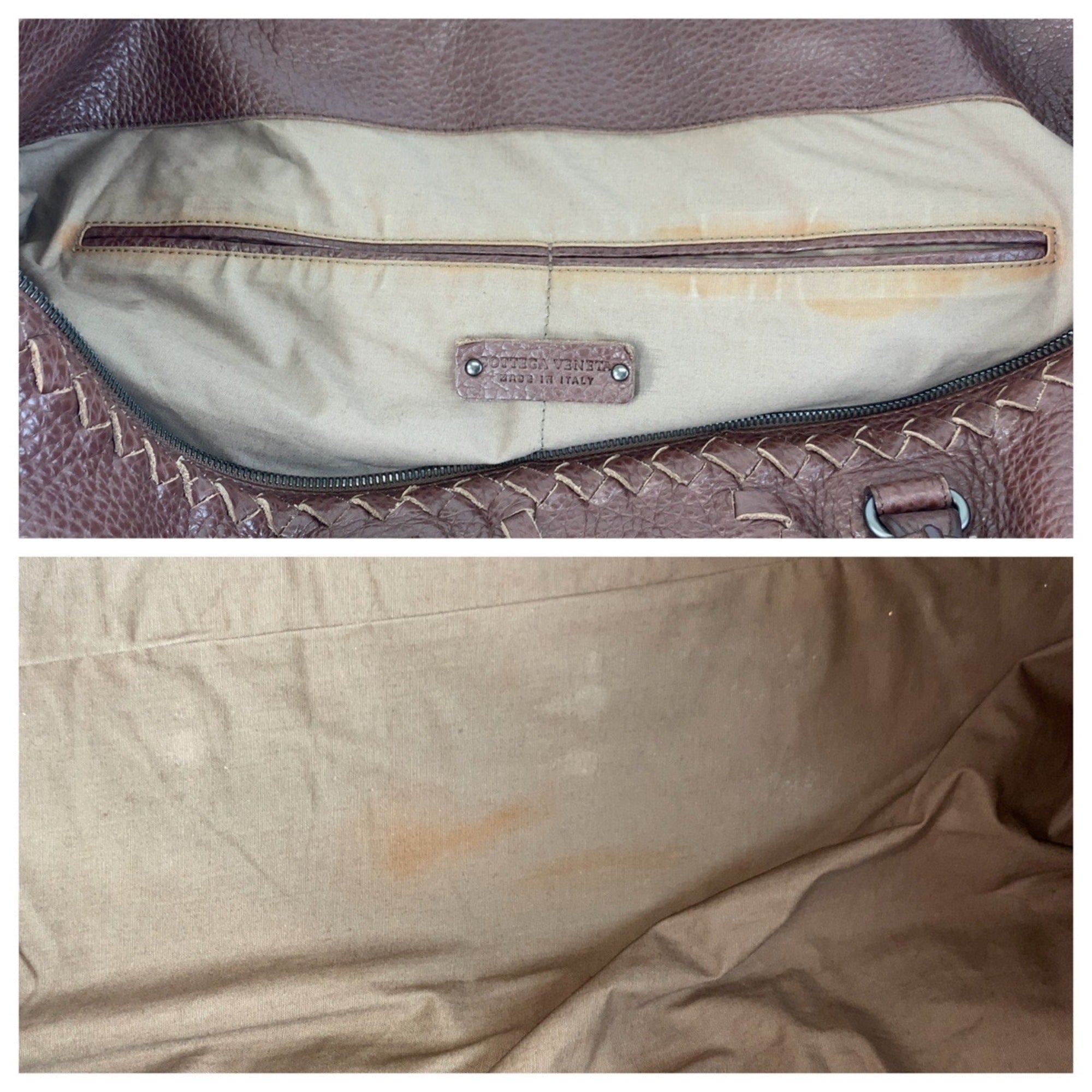 Bottega Veneta Brown Leather Handbag Tote Bag (Pre-Owned)