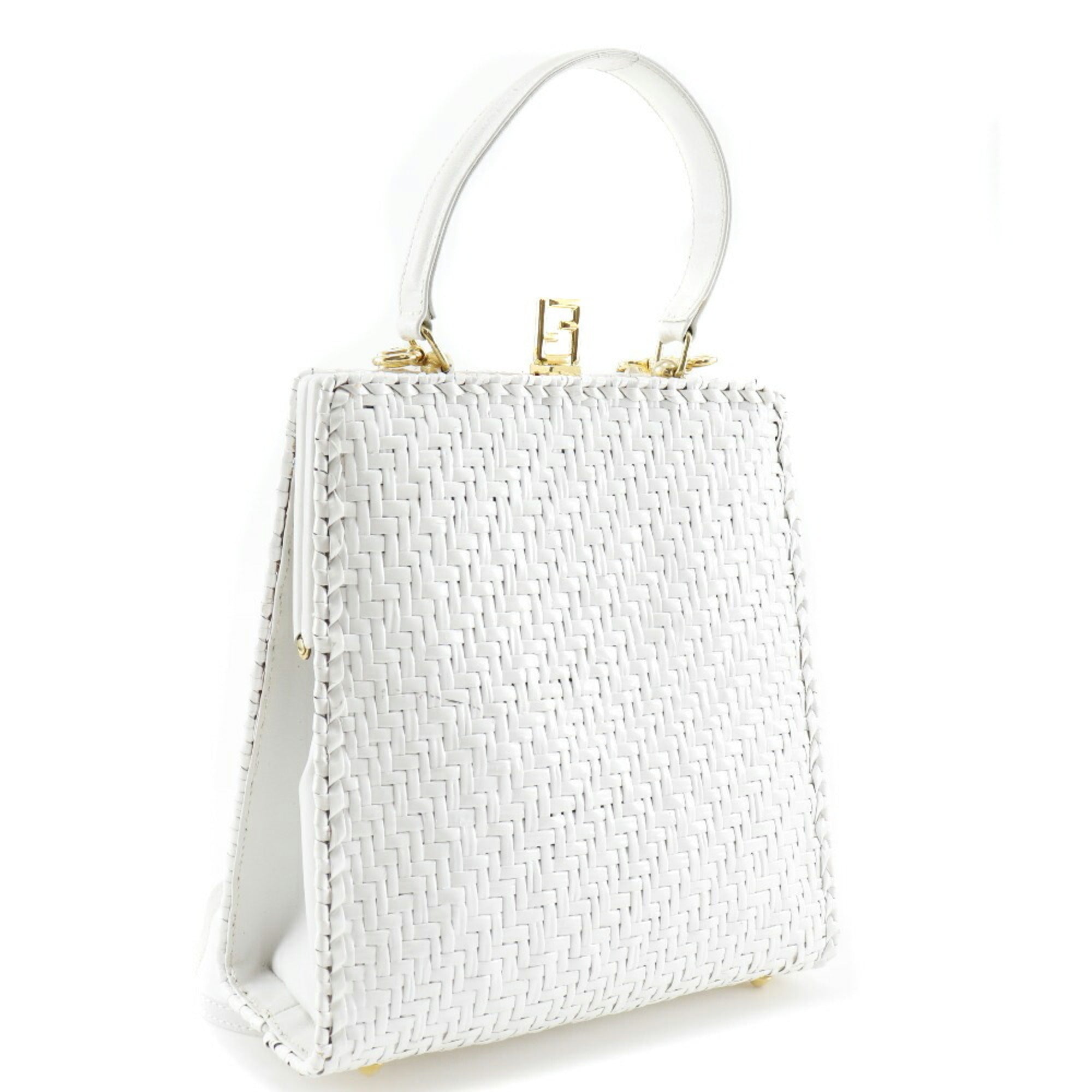Fendi White Leather Handbag (Pre-Owned)
