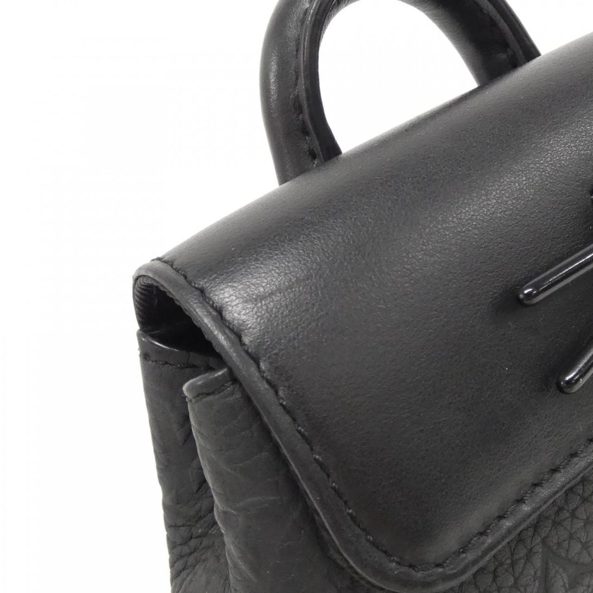 Louis Vuitton Black Leather Shoulder Bag (Pre-Owned)