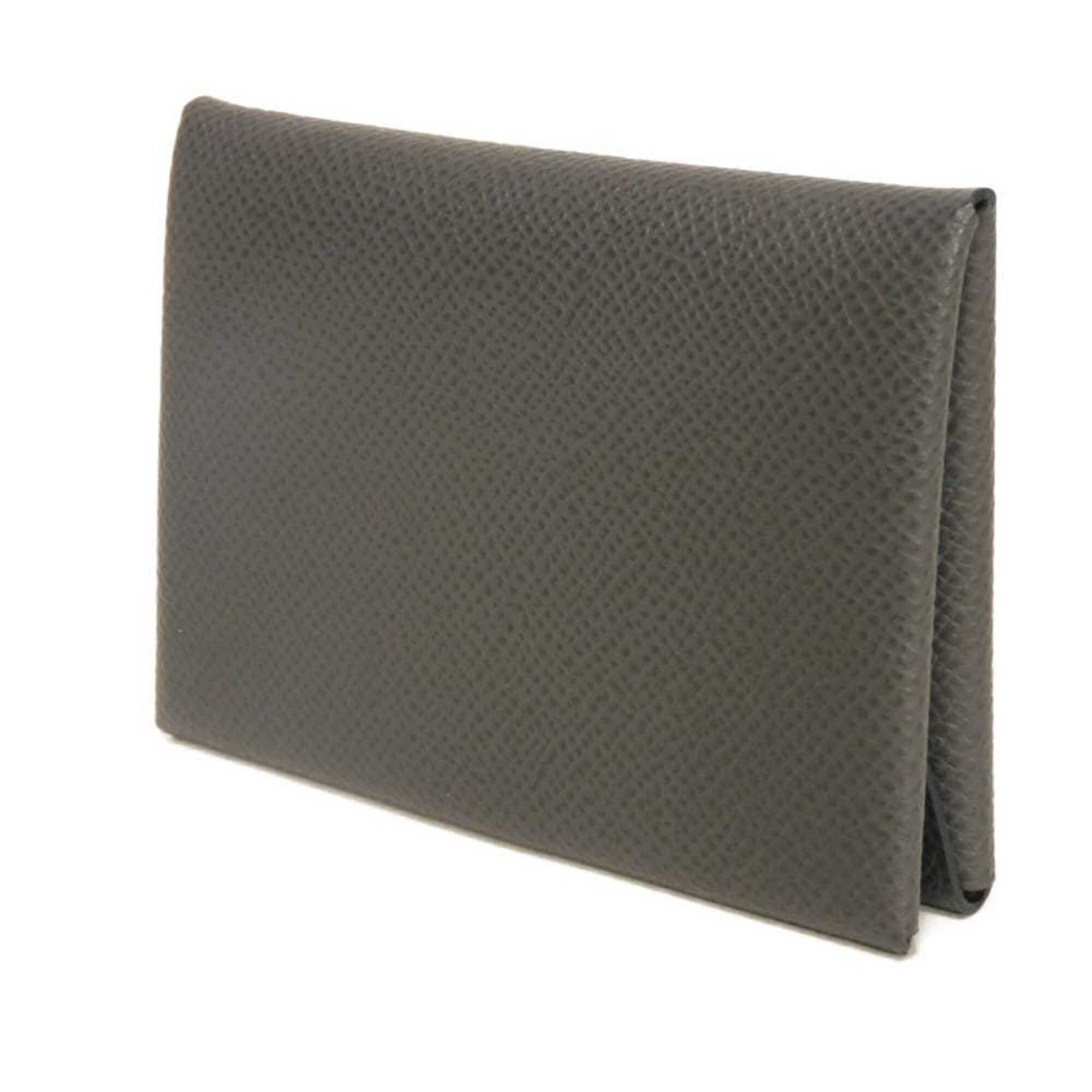 Hermes Dark Gray Graphite Epsom Leather Coin Purse/Coin Case (Pre-Owned)