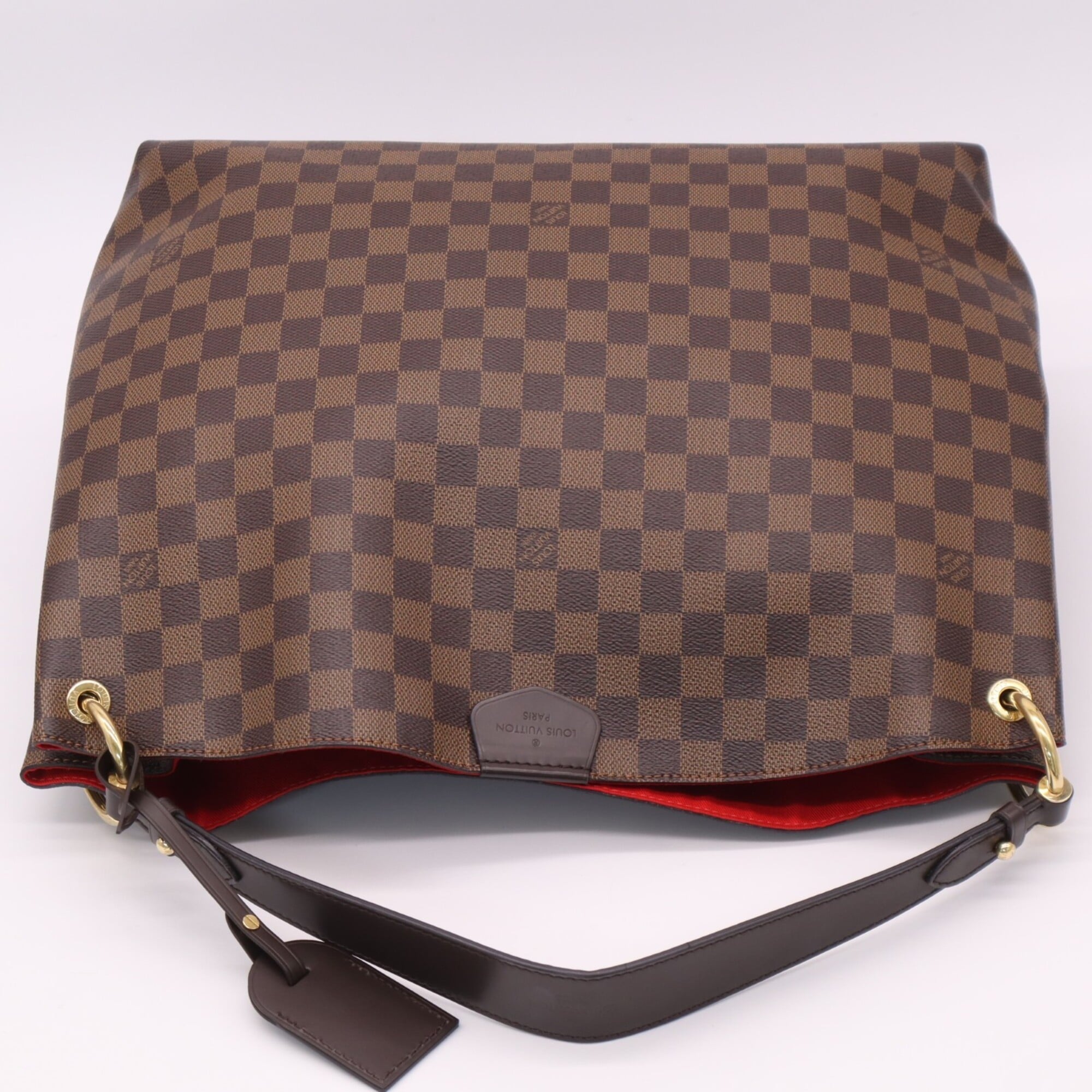 Louis Vuitton Beige Brown Coated Canvas Leather Handbag (Pre-Owned)