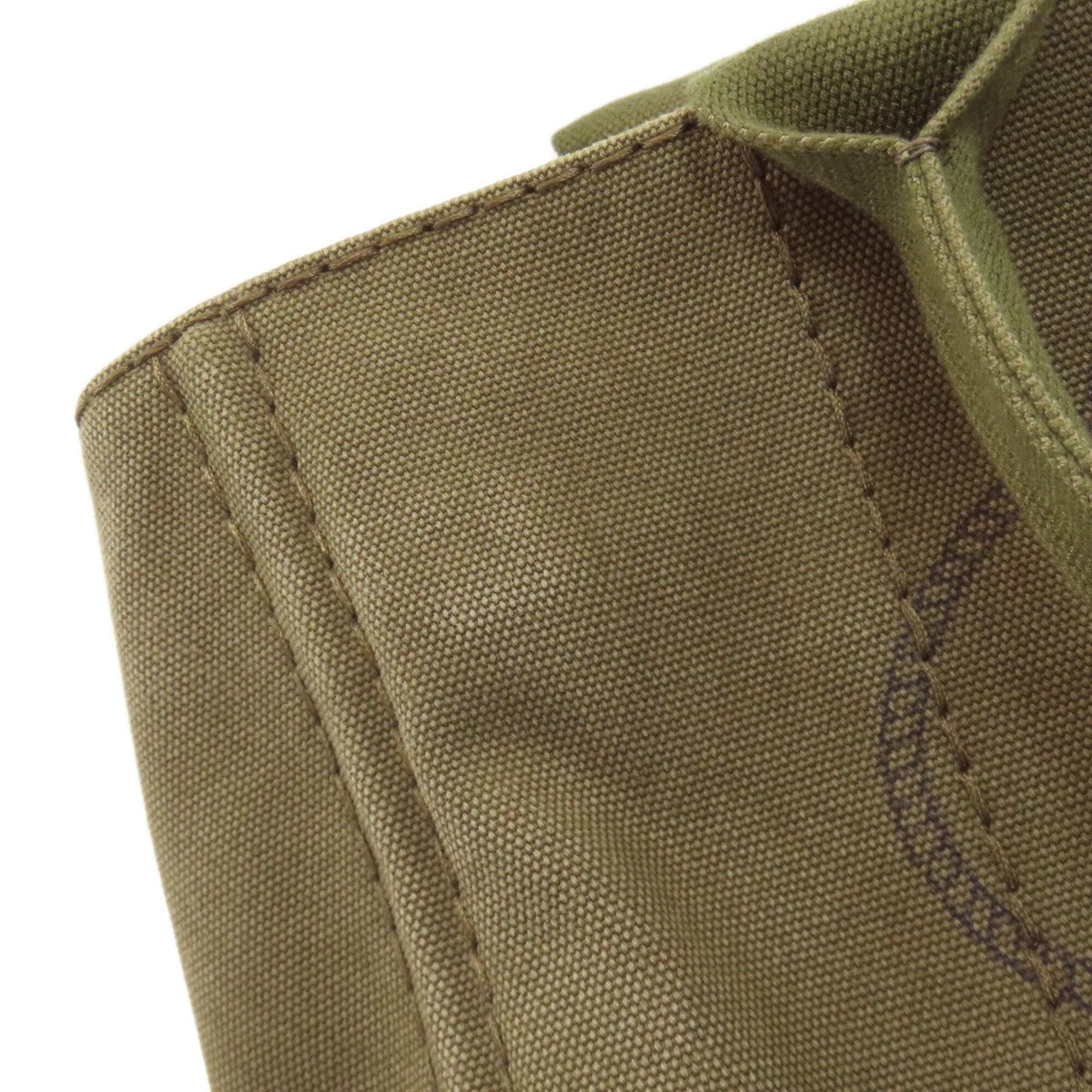 Prada Canapa Green Canvas Tote Bag (Pre-Owned)
