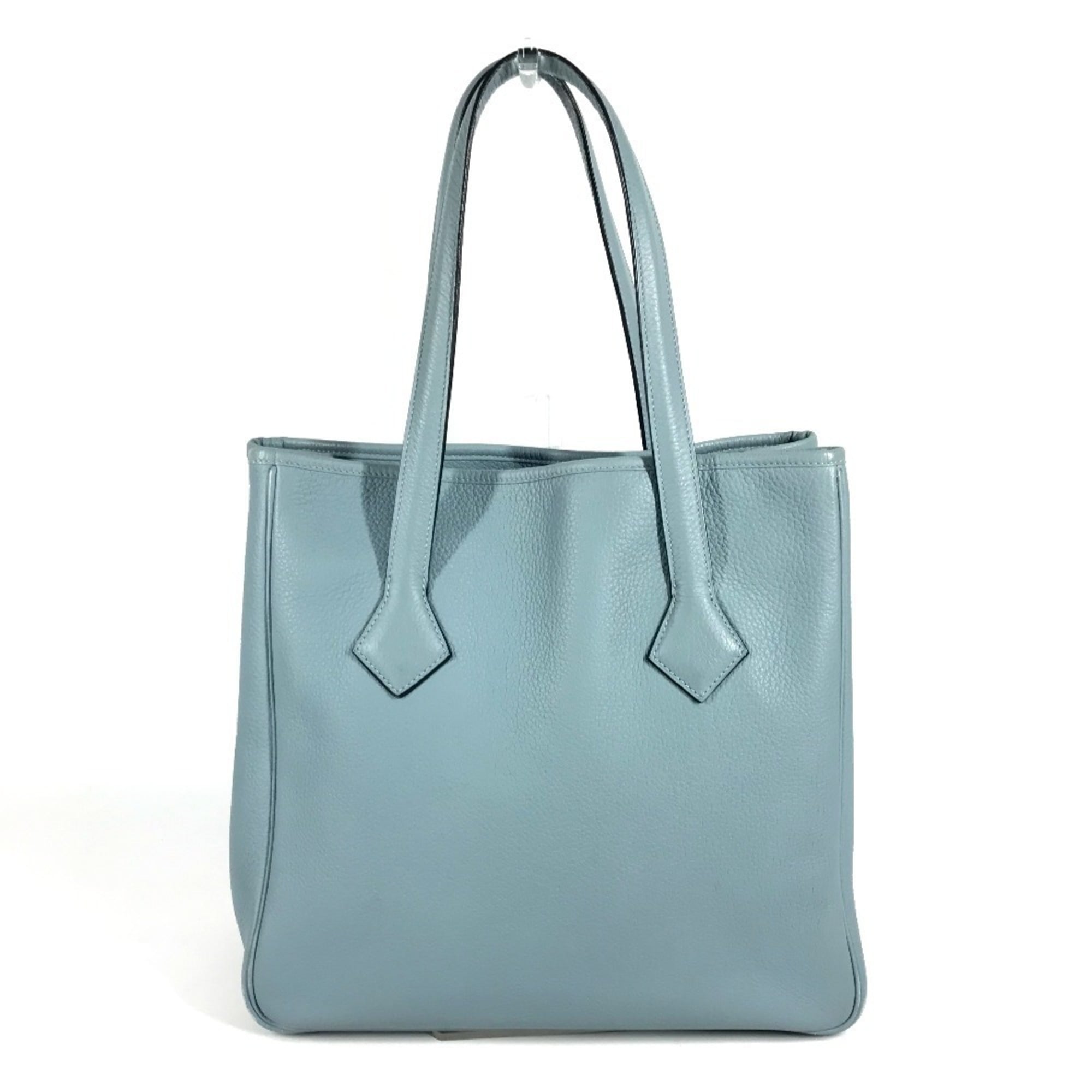Hermes Blue Taurillon Clemence Leather Shoulder Bag Tote Bag (Pre-Owned)