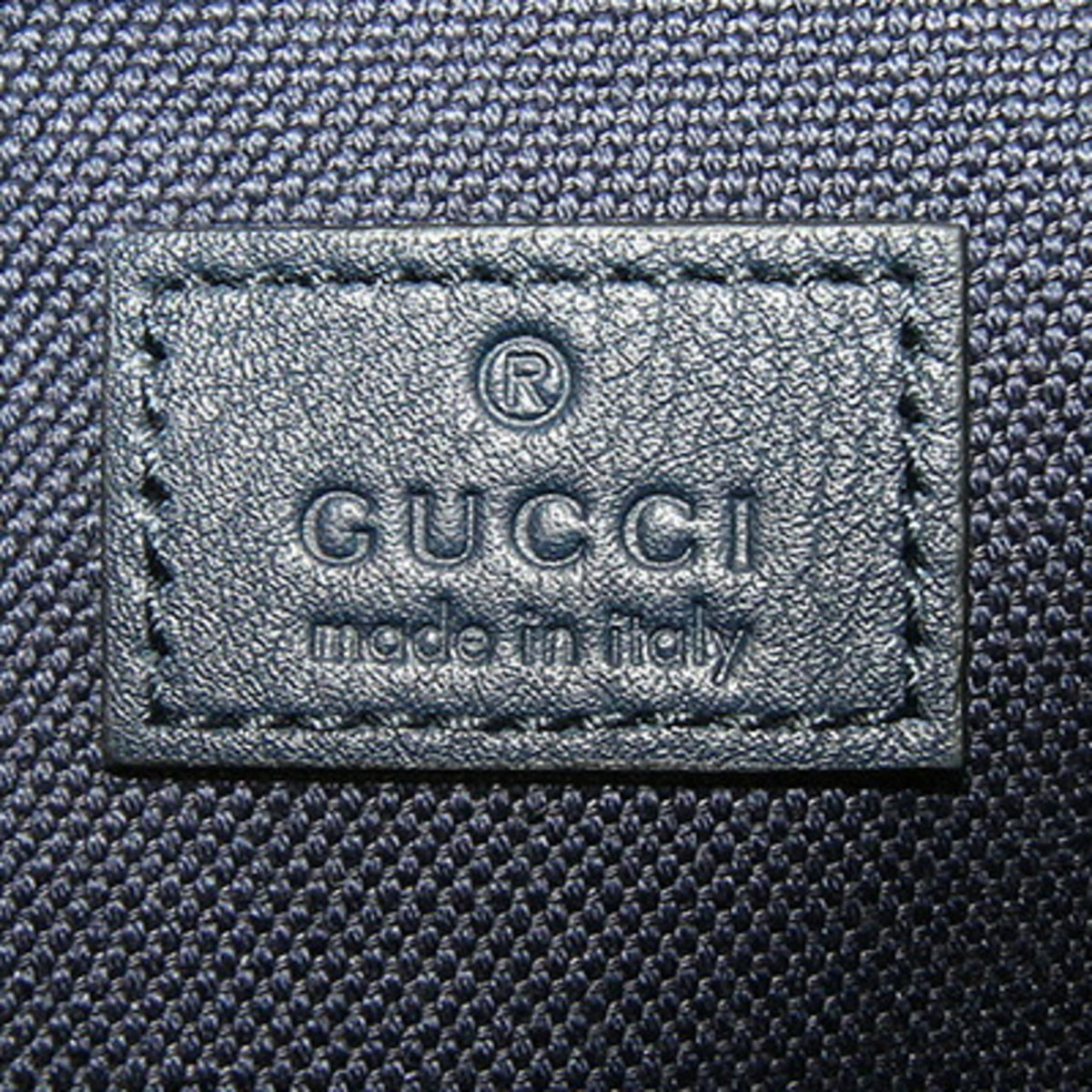 Gucci Dark Blue Navy Denim Leather Clutch Bag Shoulder Bag (Pre-Owned)