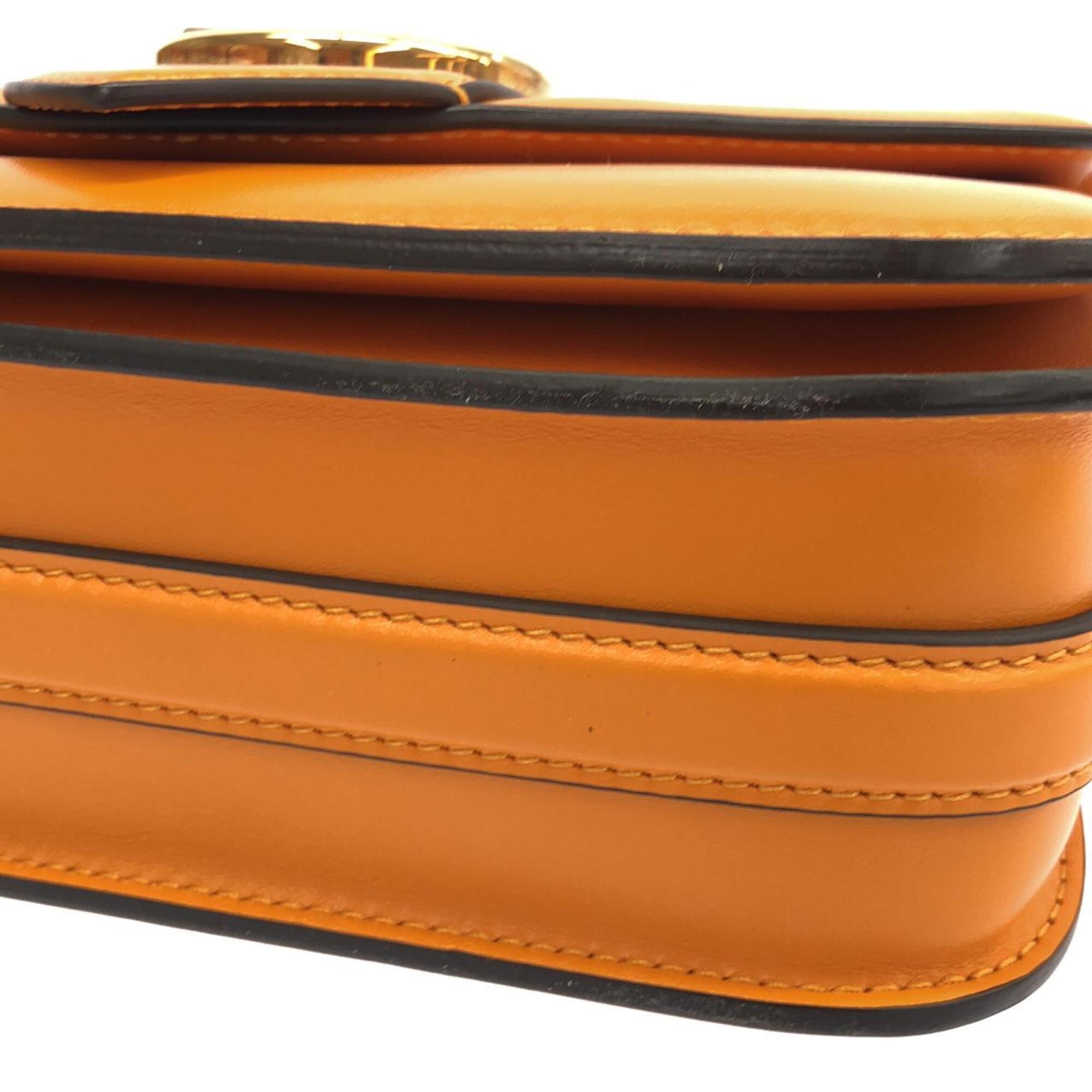 Louis Vuitton Orange Leather Shoulder Bag (Pre-Owned)