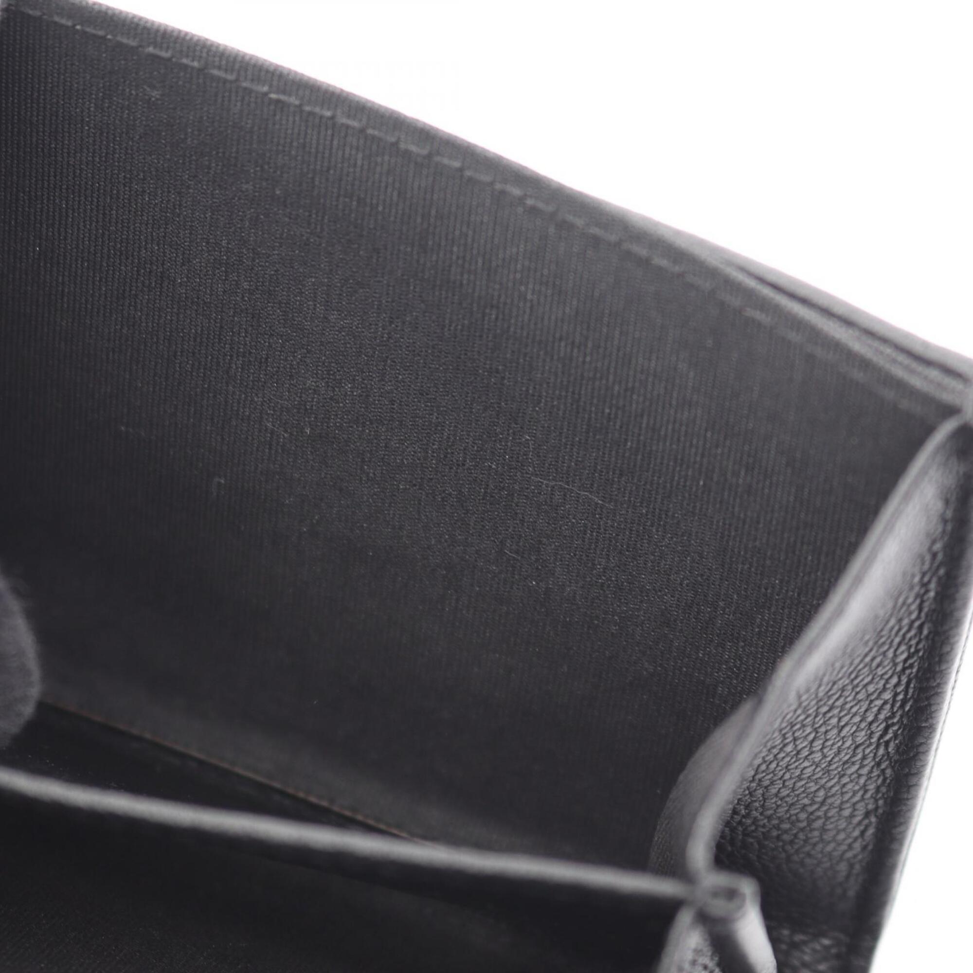 Chanel Black Leather Coin Purse/Coin Case (Pre-Owned)