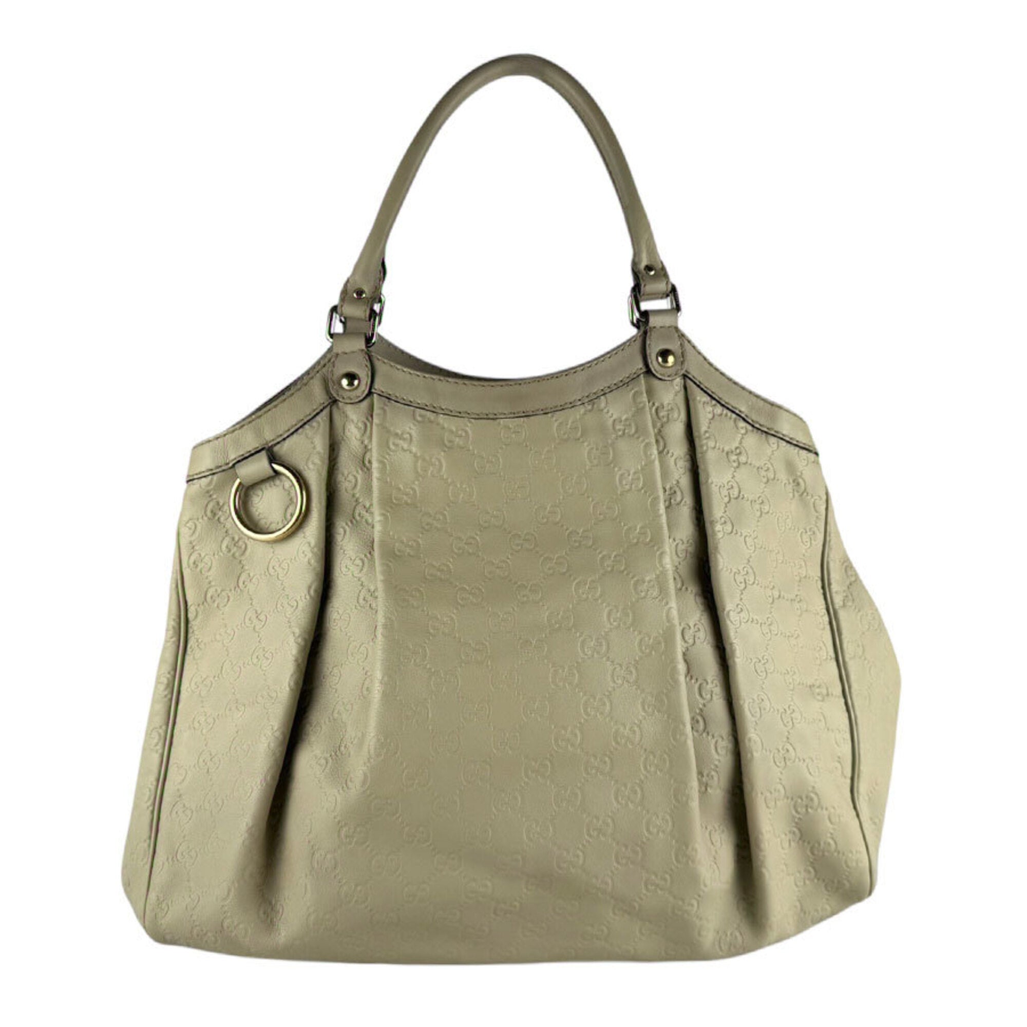 Gucci Light Beige Leather Handbag (Pre-Owned)