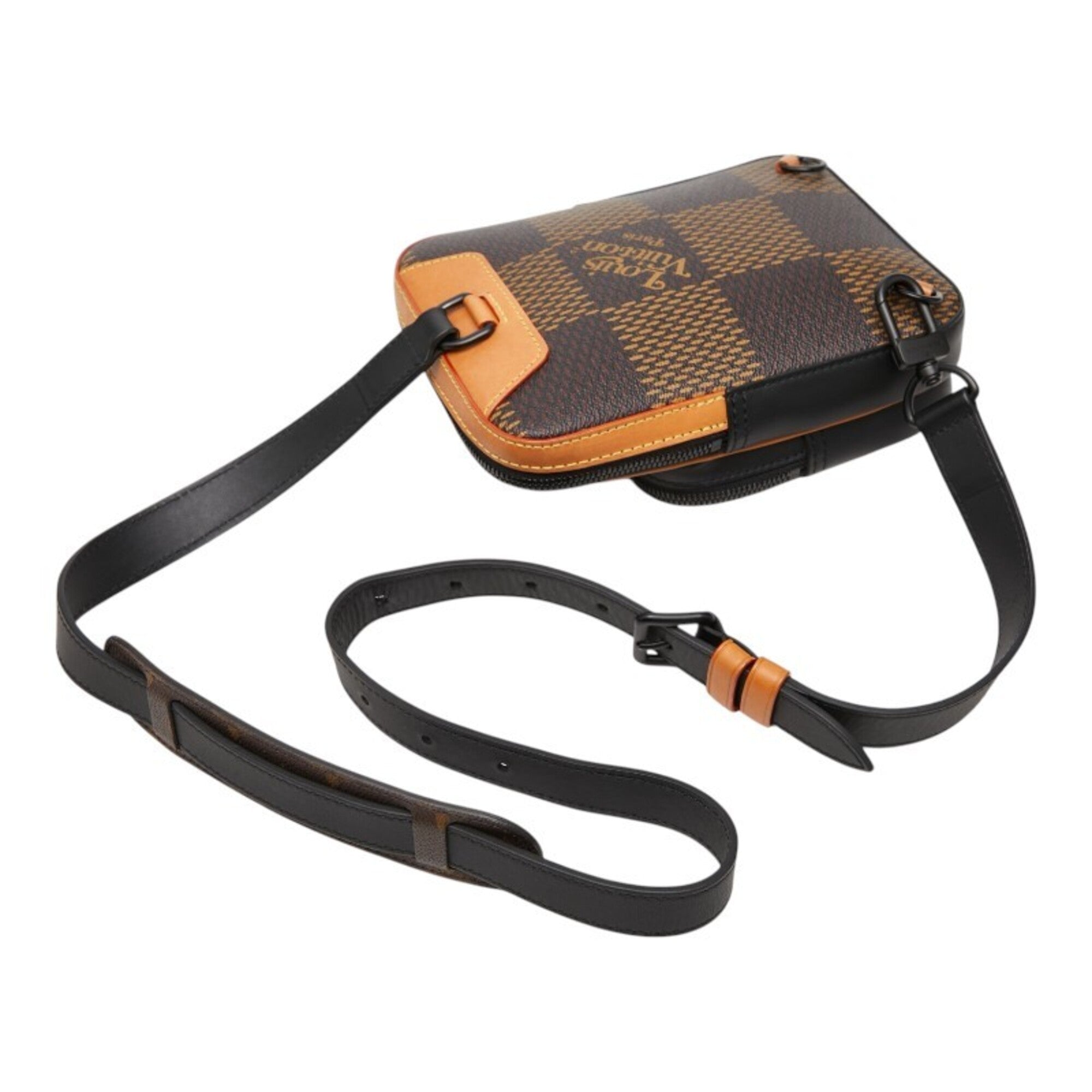 Louis Vuitton Black Brown Pvc Leather Shoulder Bag (Pre-Owned)