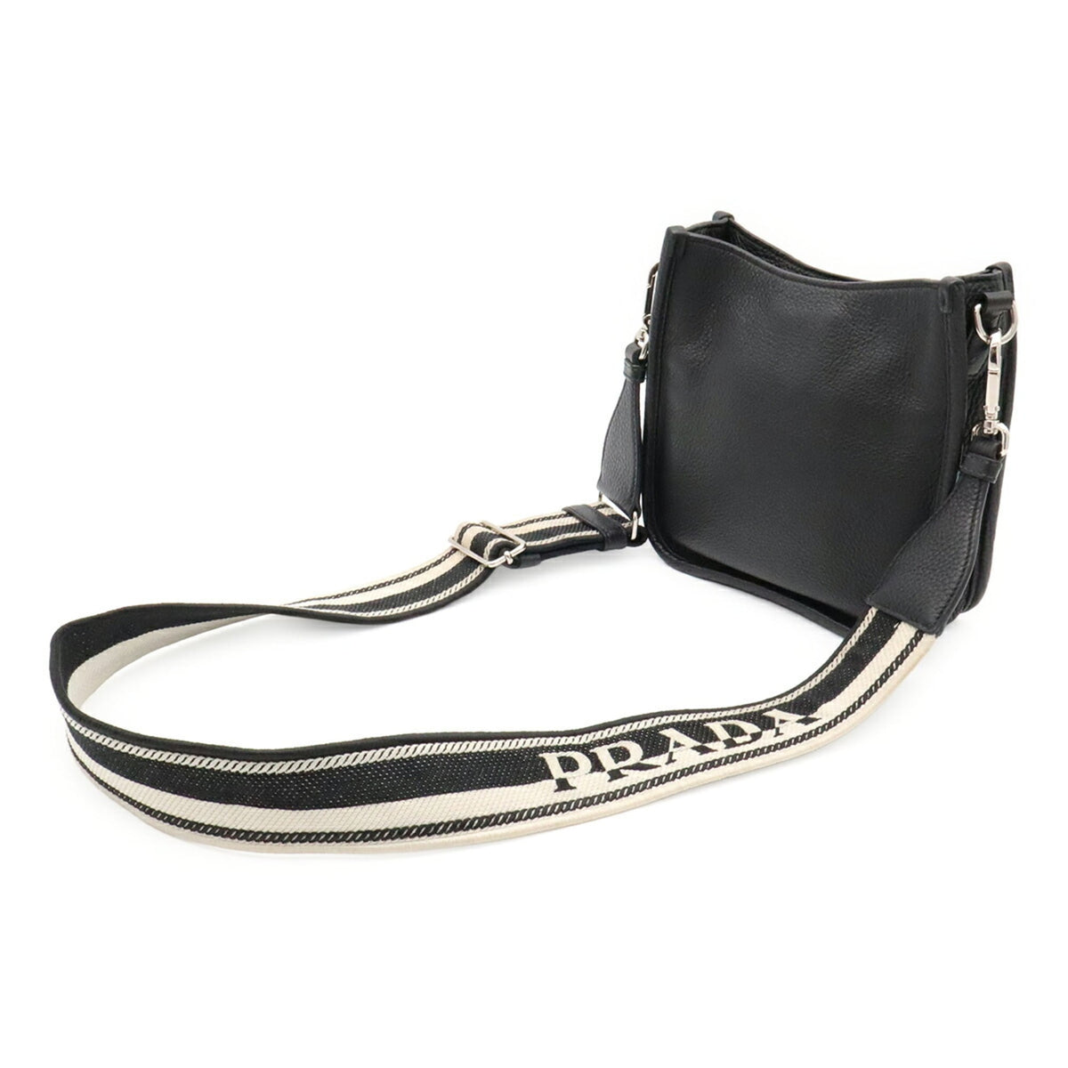 Prada Black Nero Leather Shoulder Bag (Pre-Owned)