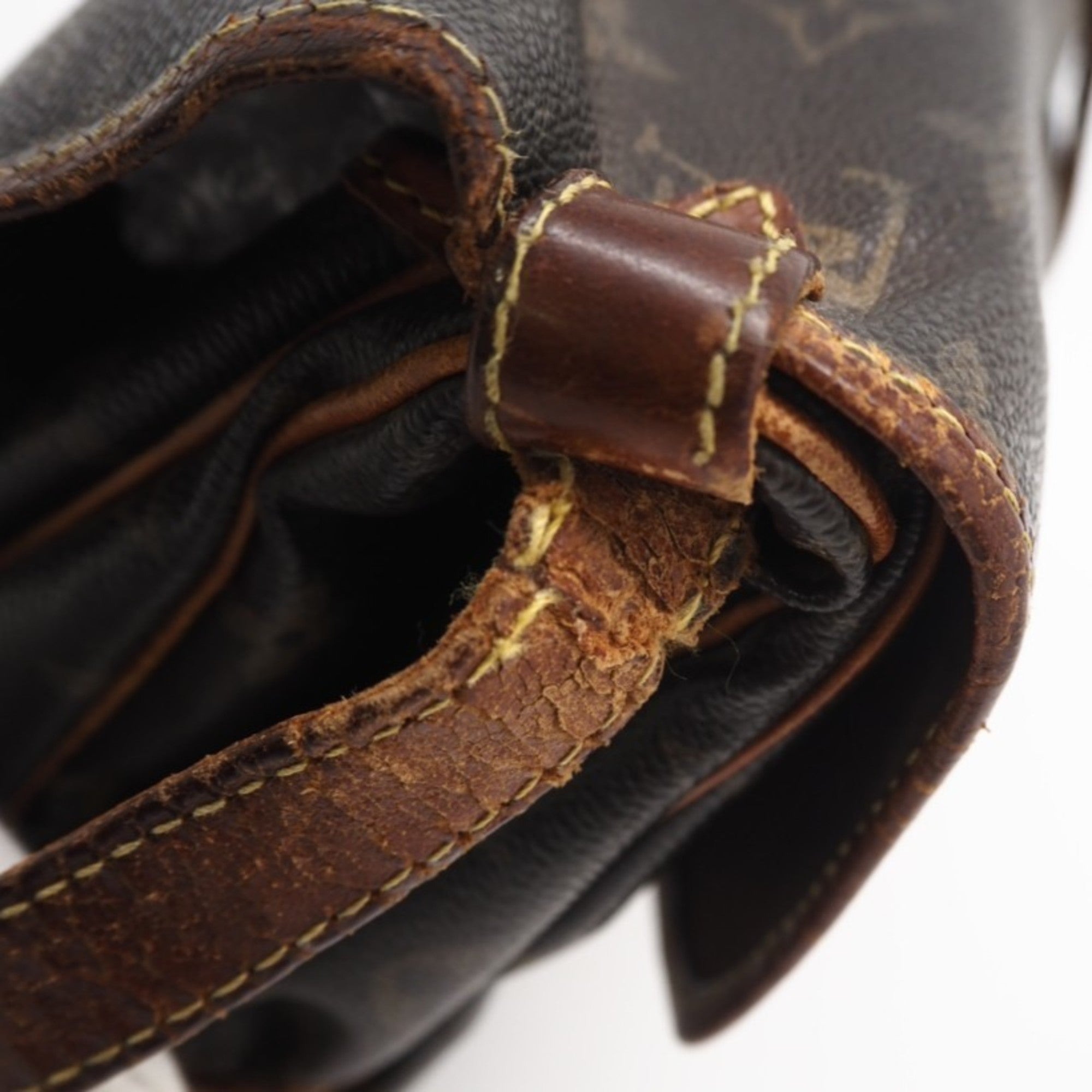 Louis Vuitton Monogram Brown Coated Canvas Leather Shoulder Bag (Pre-Owned)