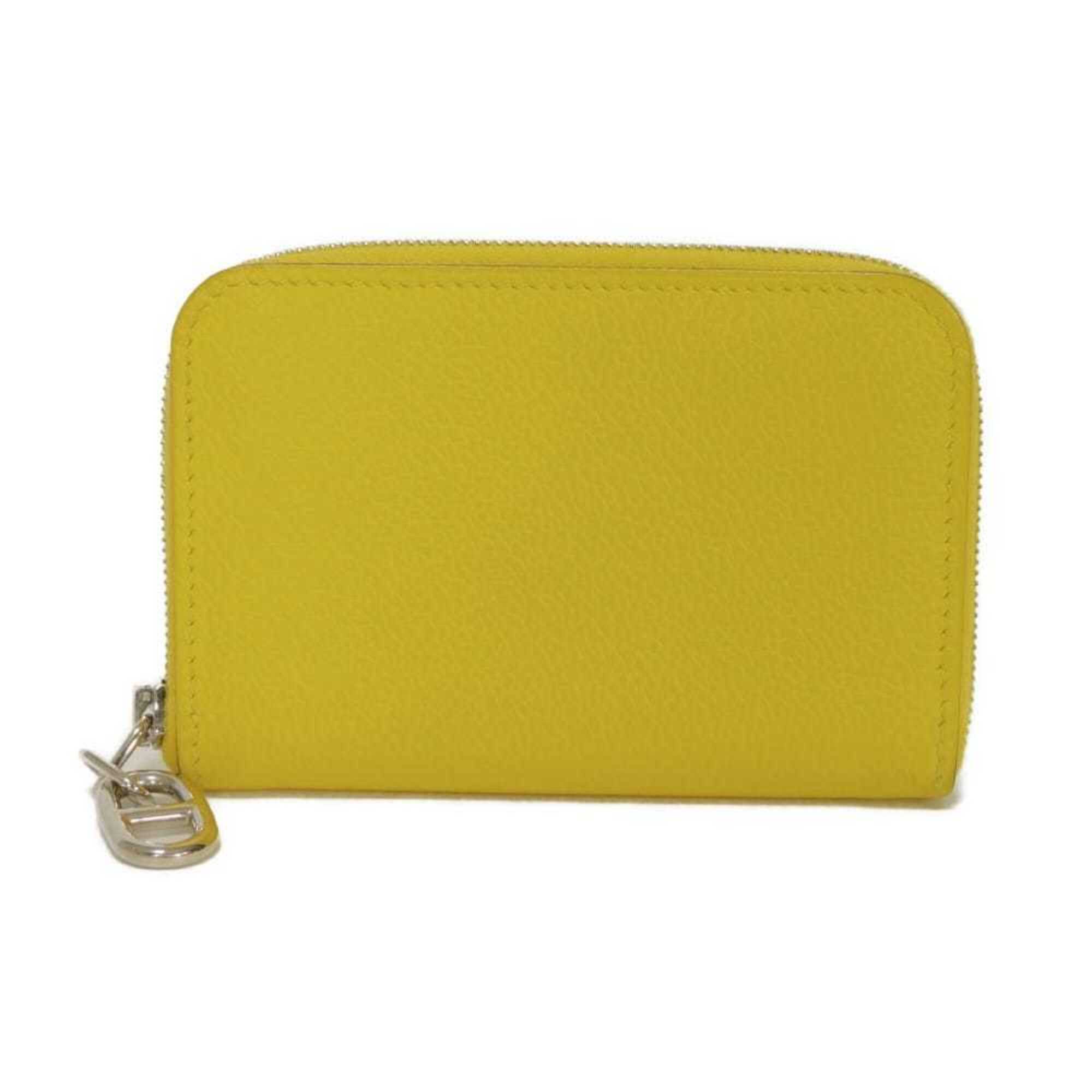 Hermes Yellow Evercalf Leather Coin Purse/Coin Case (Pre-Owned)