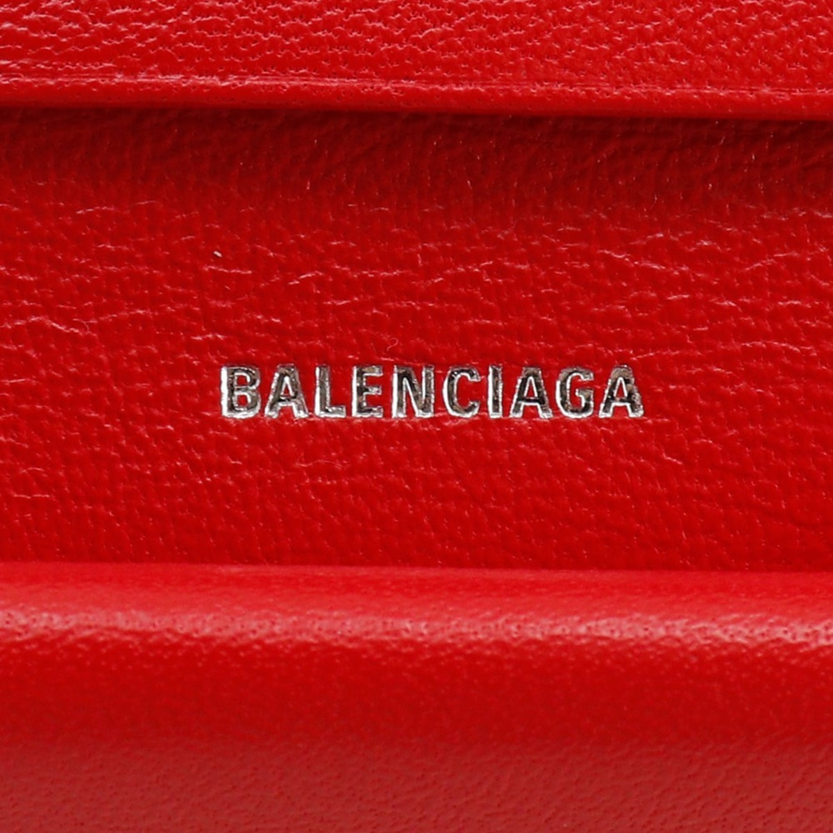 Balenciaga Red Color Leather Wallet (Bi-Fold) (Pre-Owned)