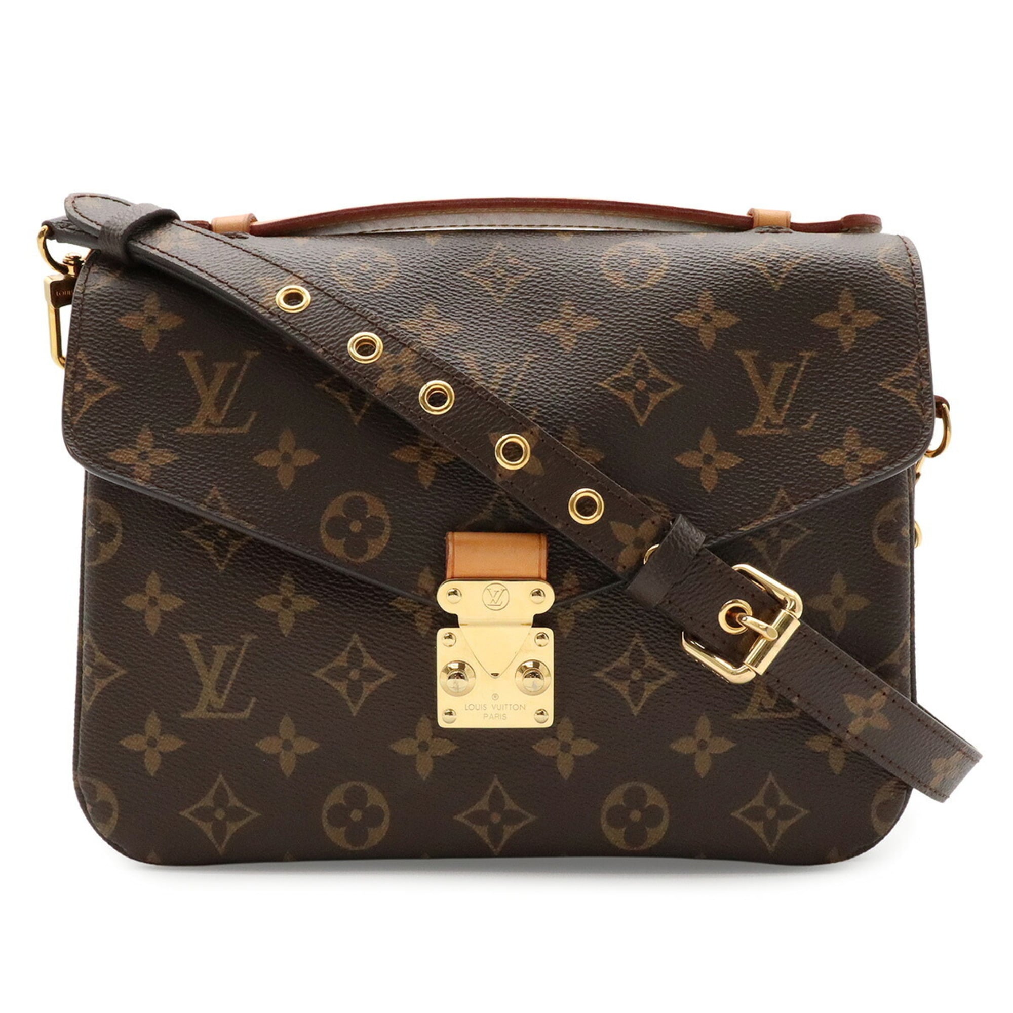 Louis Vuitton Brown Monogram Monogram Clutch Bag Handbag Pochette Shoulder Bag (Pre-Owned)