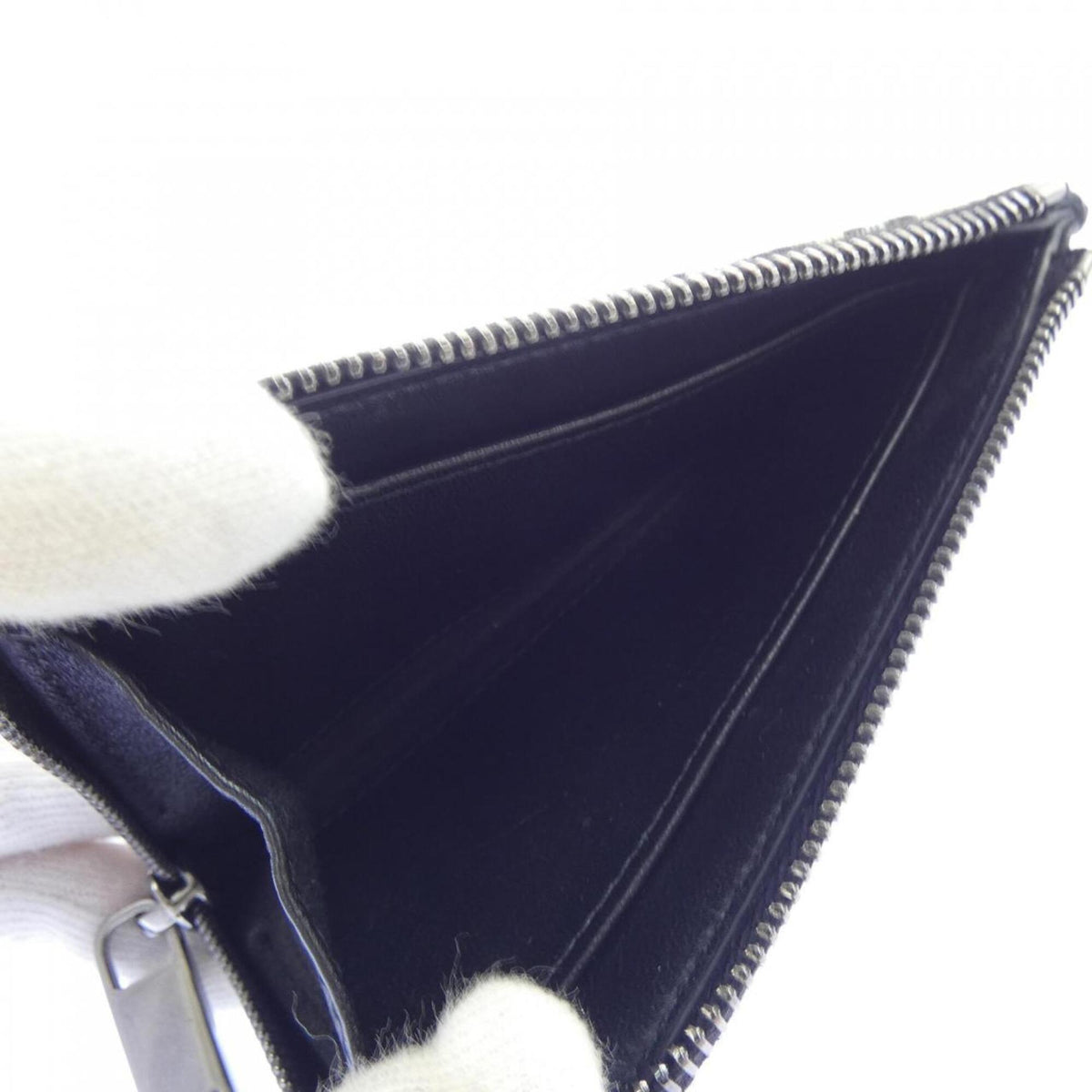 Christian Dior Gray Navy Bill Wallet (Bi-Fold) (Pre-Owned)