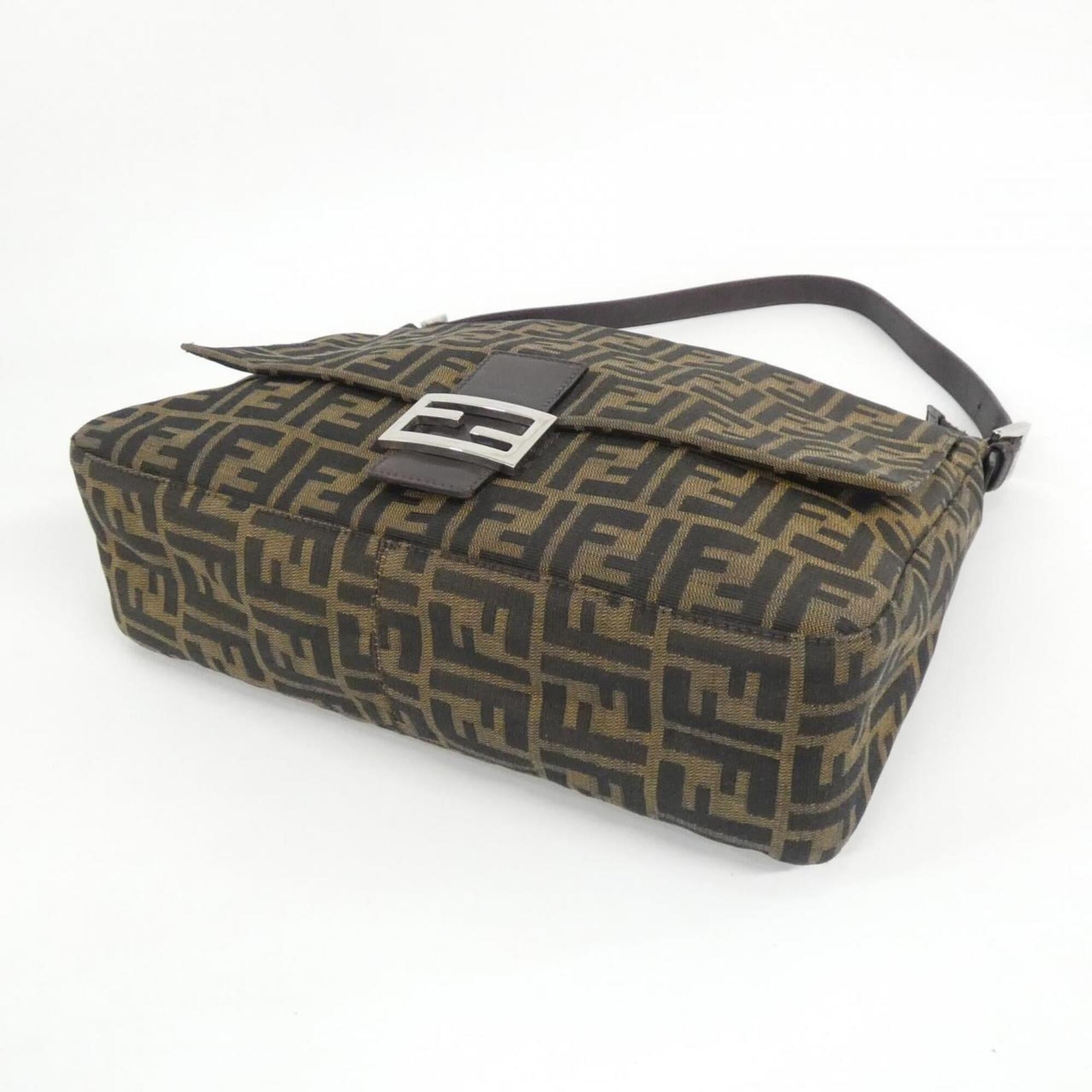 Fendi Brown Canvas Shoulder Bag (Pre-Owned)