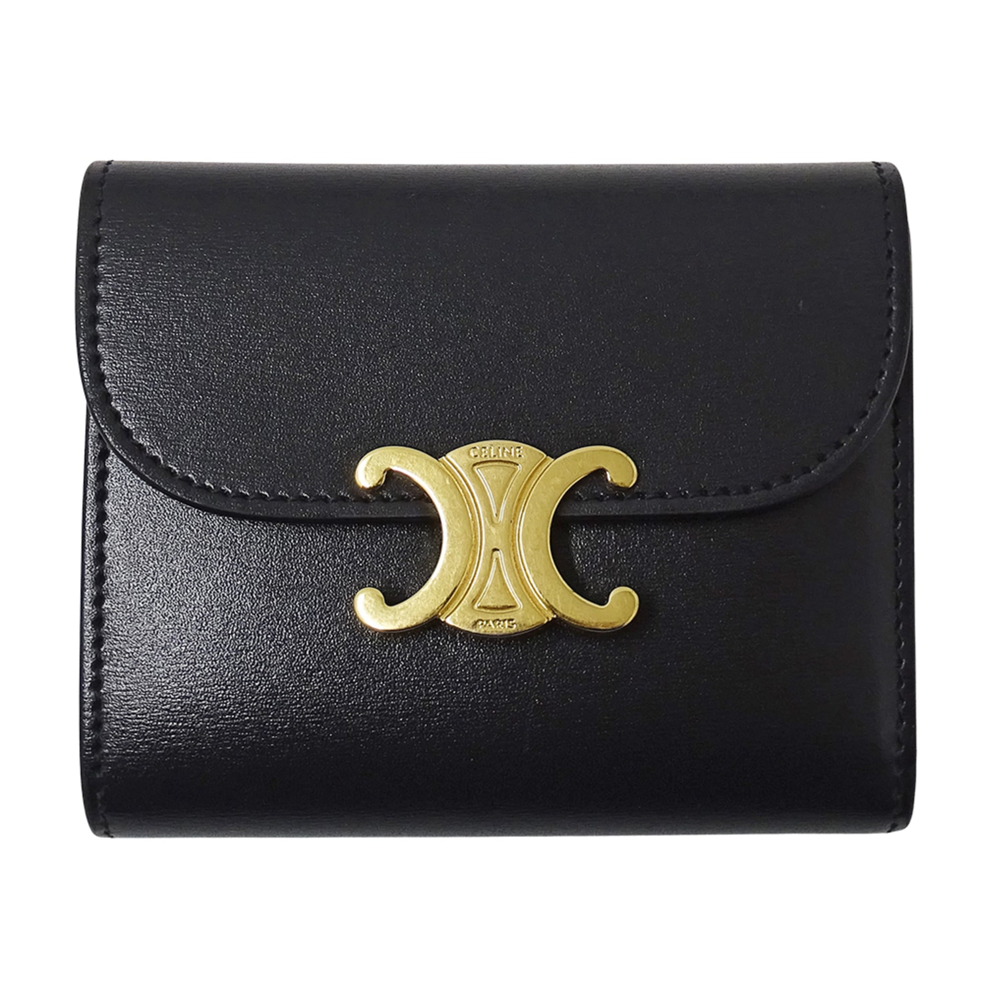 Celine Black Leather Wallet (Bi-Fold) (Pre-Owned)