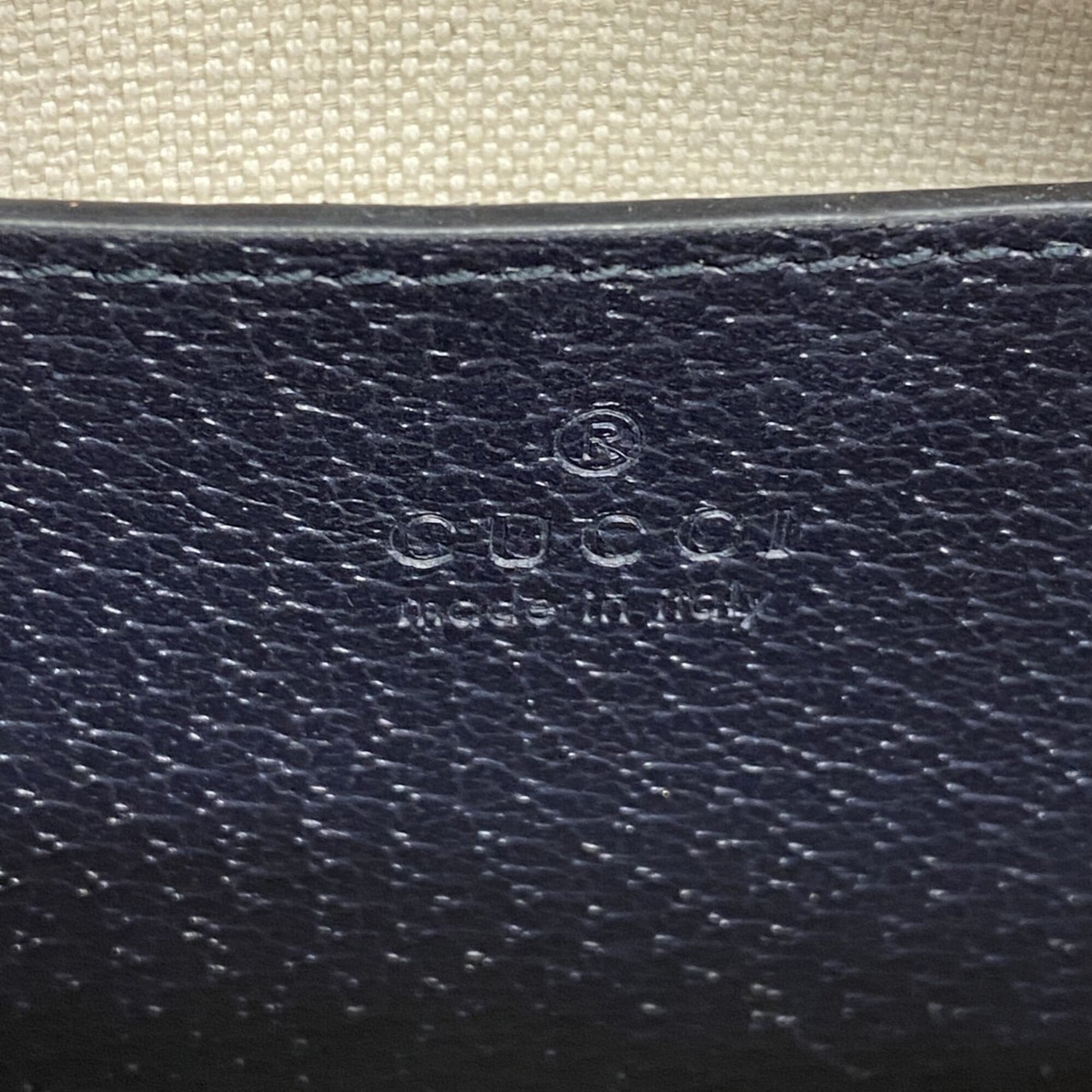 Gucci Navy Pvc Leather Shoulder Bag (Pre-Owned)