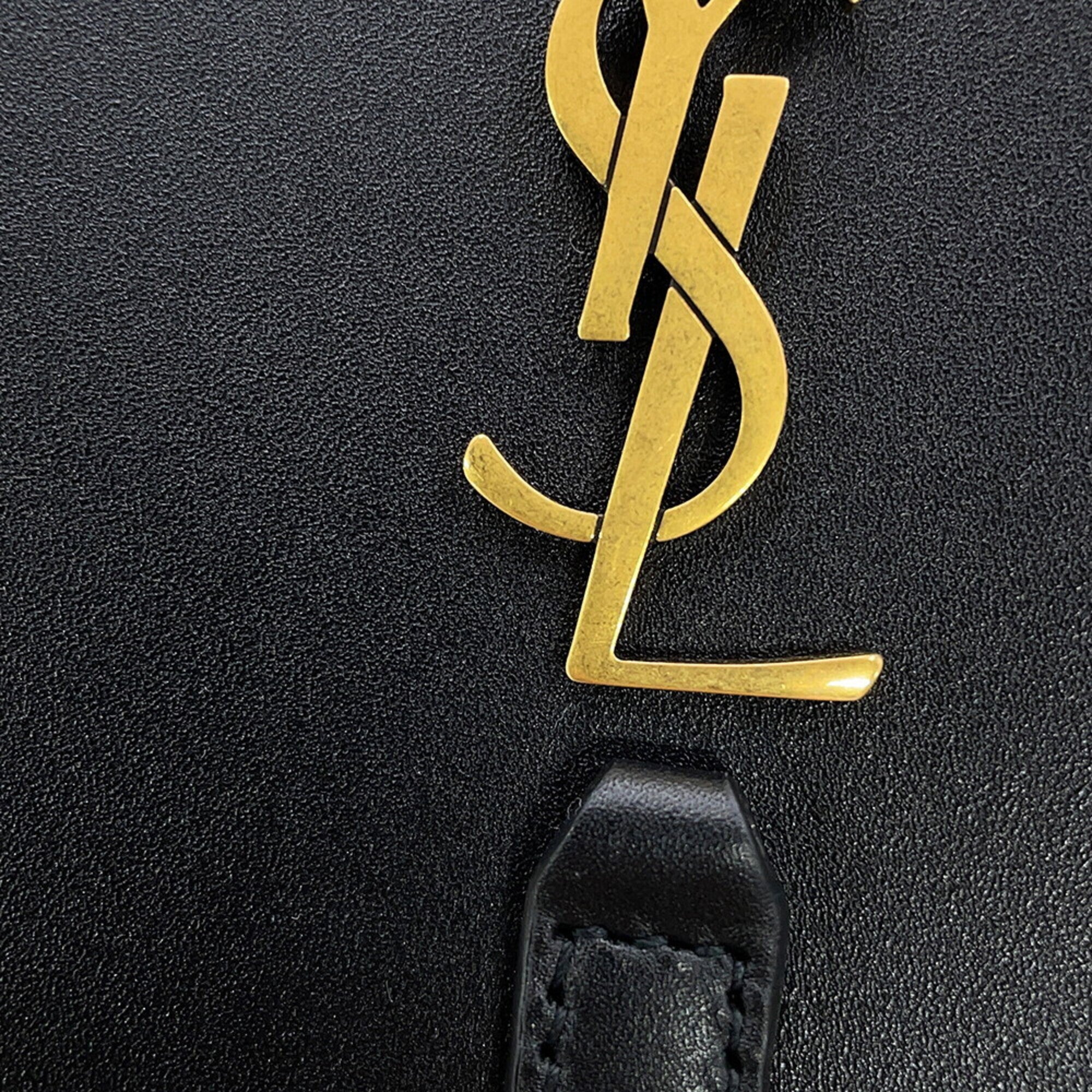 Yves Saint Laurent Black Leather Handbag Shoulder Bag (Pre-Owned)