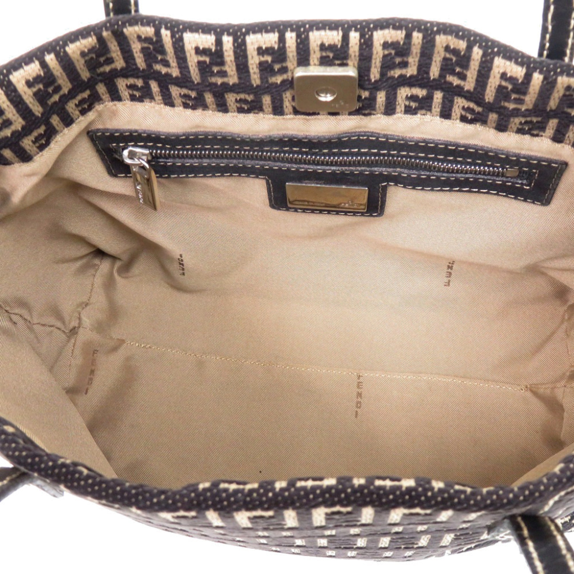 Fendi Black Canvas Handbag (Pre-Owned)