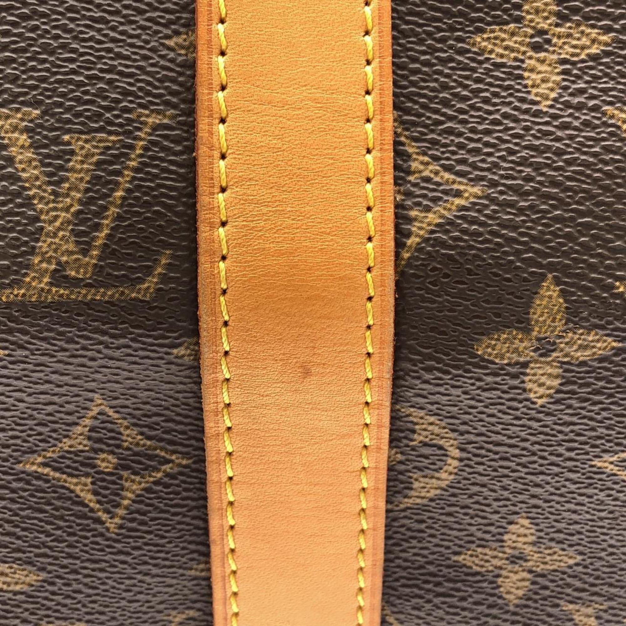 Louis Vuitton Monogram Marron Coated Canvas Boston Bag (Pre-Owned)