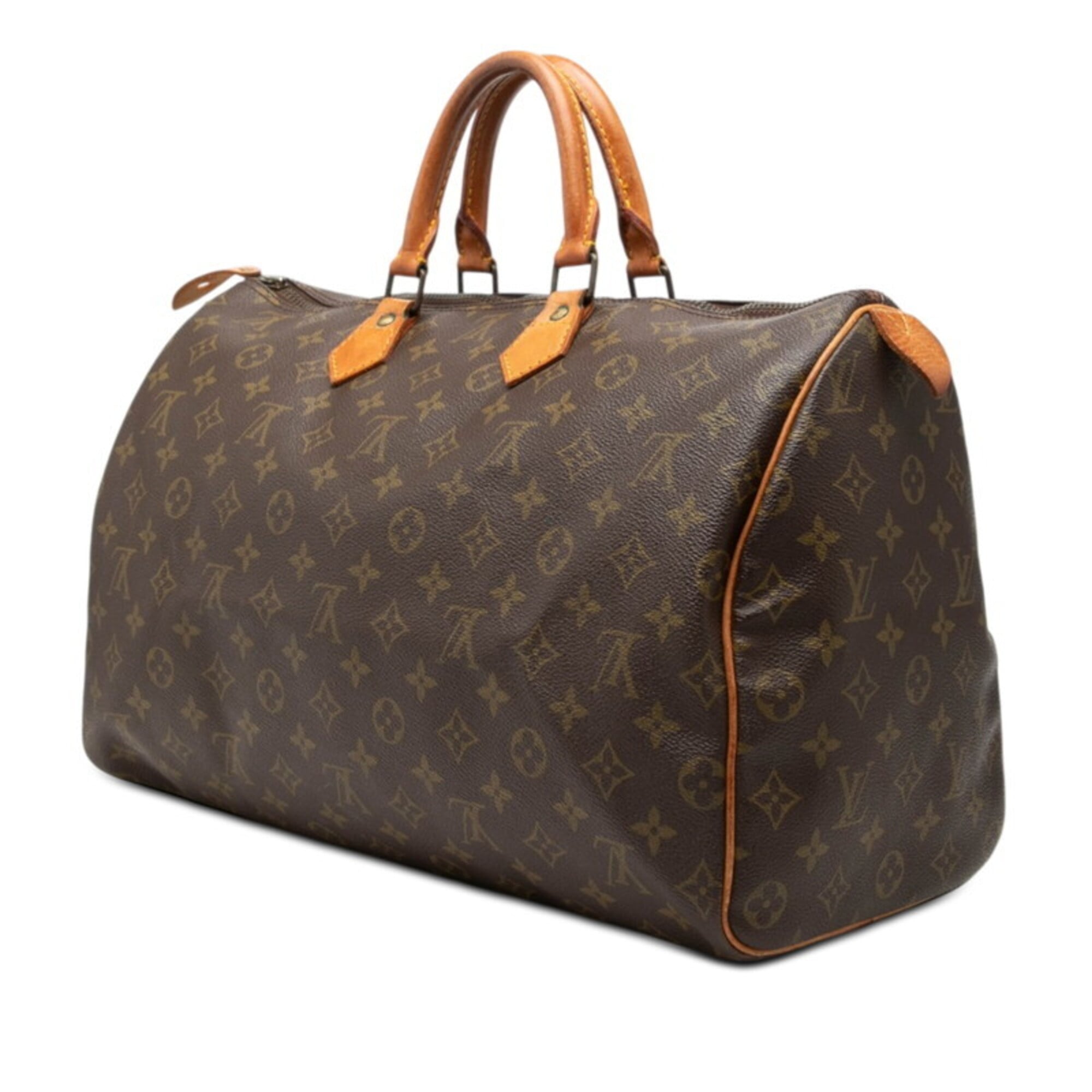 Louis Vuitton Monogram Brown Pvc Leather Boston Bag Handbag (Pre-Owned)