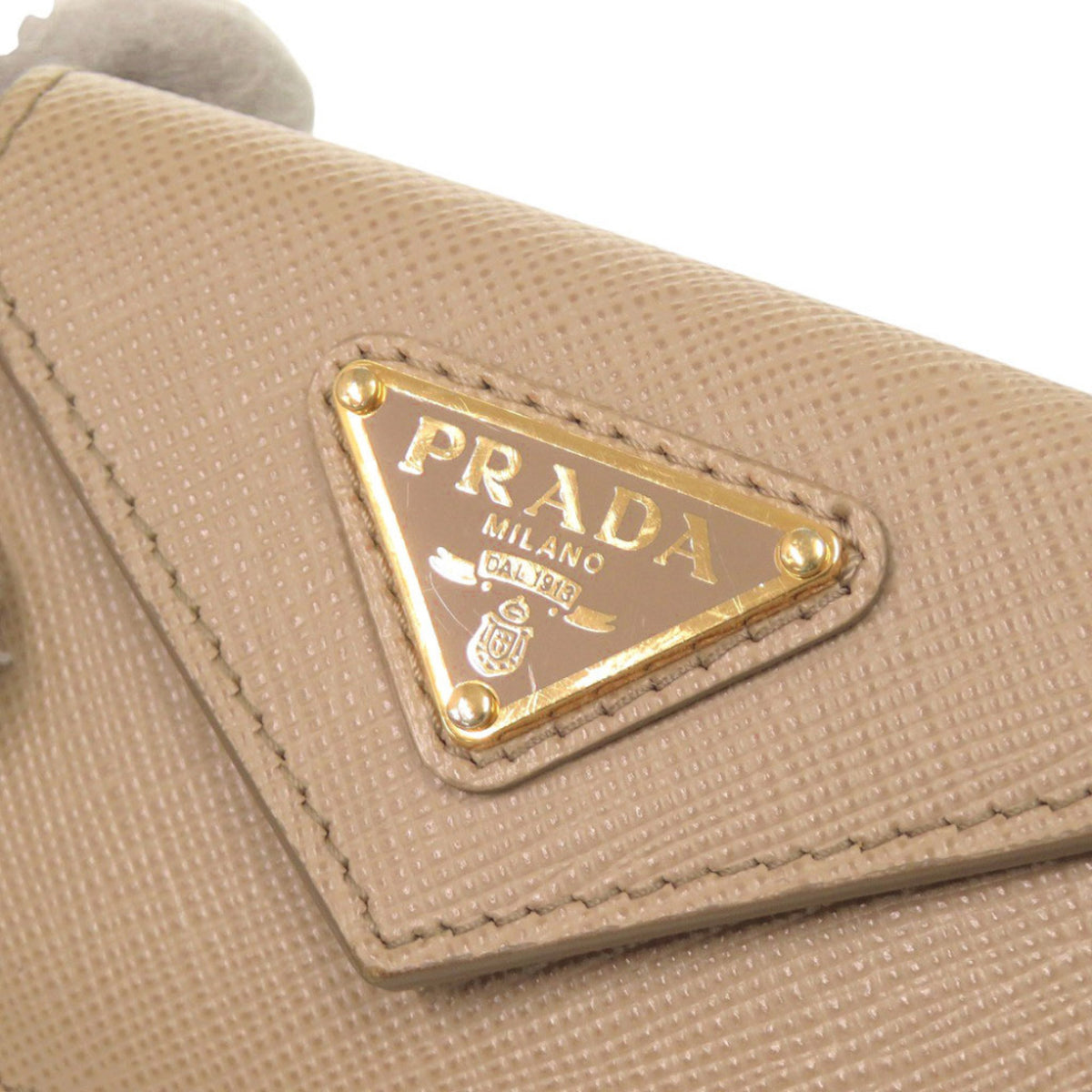 Prada Beige Saffiano Wallet (Tri-Fold) (Pre-Owned)