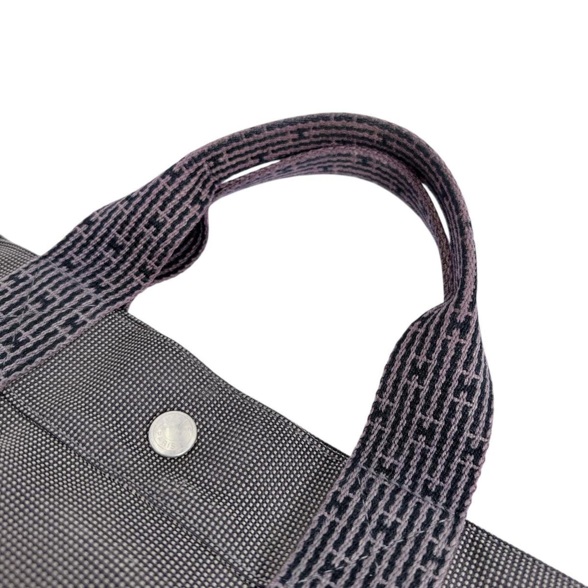 Hermes Her Line Gray Nylon Polyester Handbag Tote Bag (Pre-Owned)