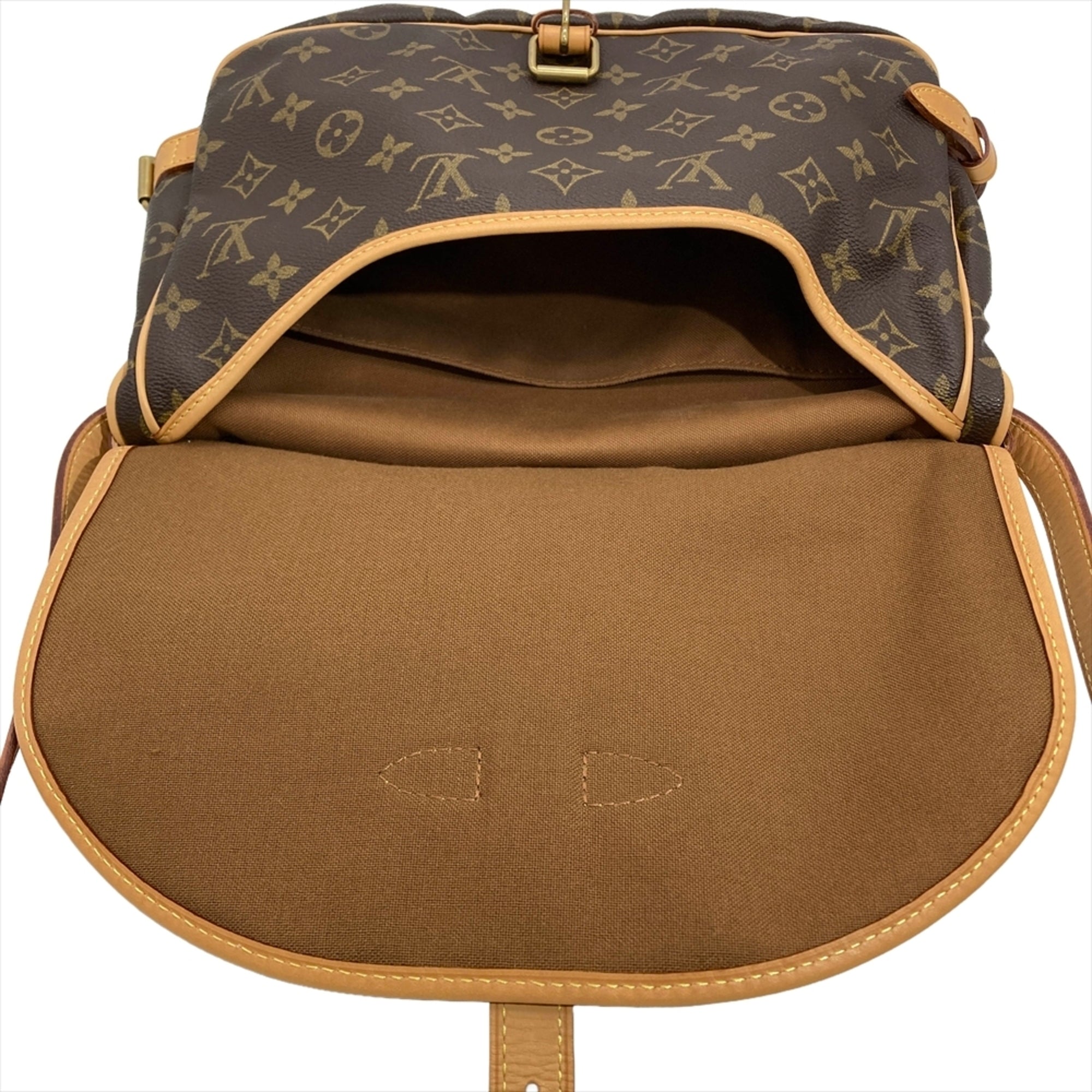 Louis Vuitton Brown Monogram Canvas Shoulder Bag (Pre-Owned)