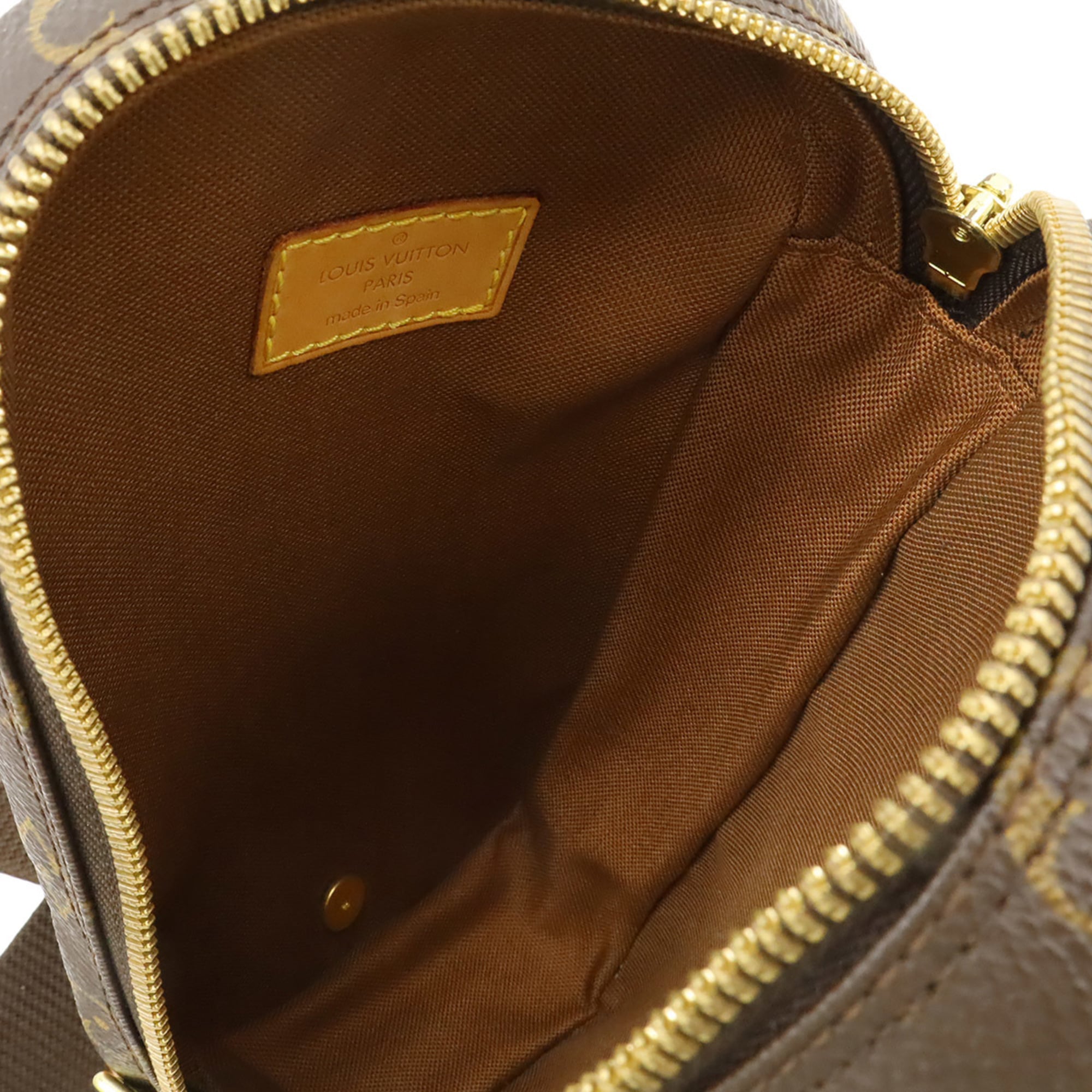Louis Vuitton Brown Canvas Pochette Shoulder Bag Sling Bag (Pre-Owned)