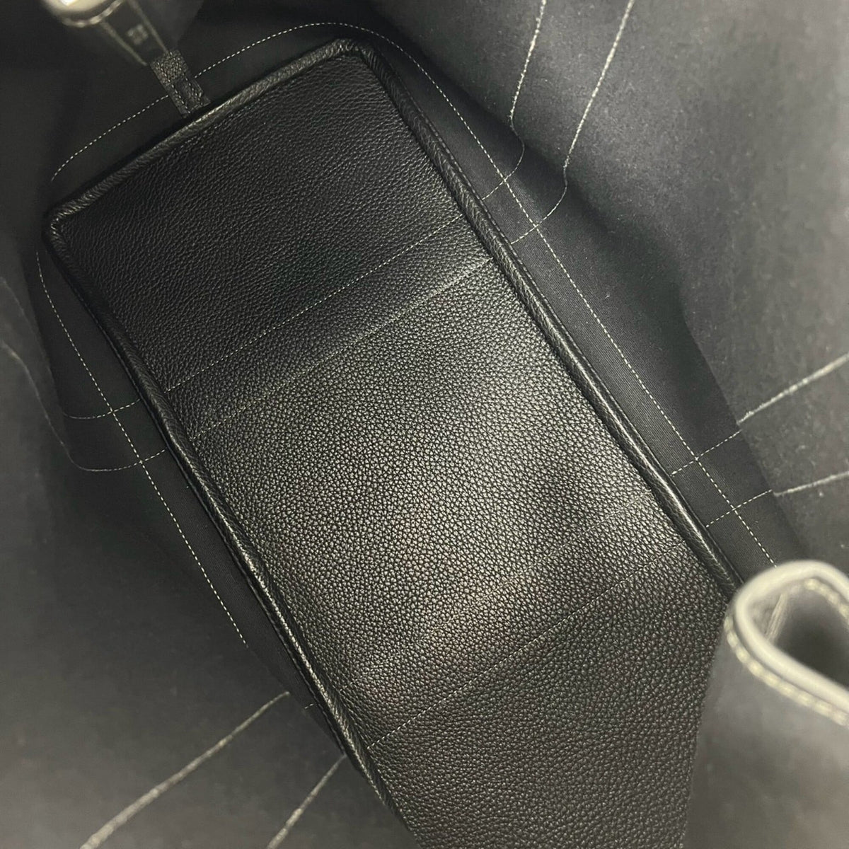 Hermes Black Toile Officier Negonda Leather Handbag Tote Bag (Pre-Owned)
