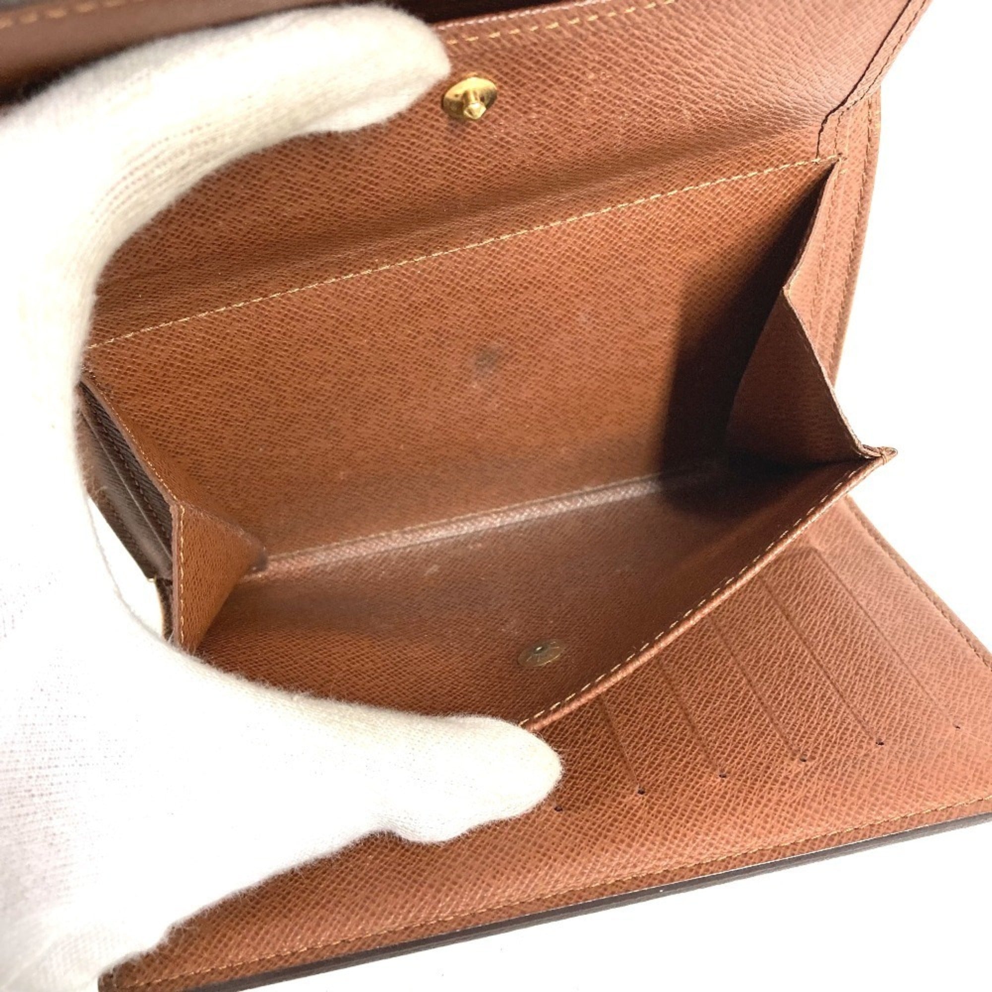 Louis Vuitton Monogram Brown Monogram Wallet (Tri-Fold) (Pre-Owned)