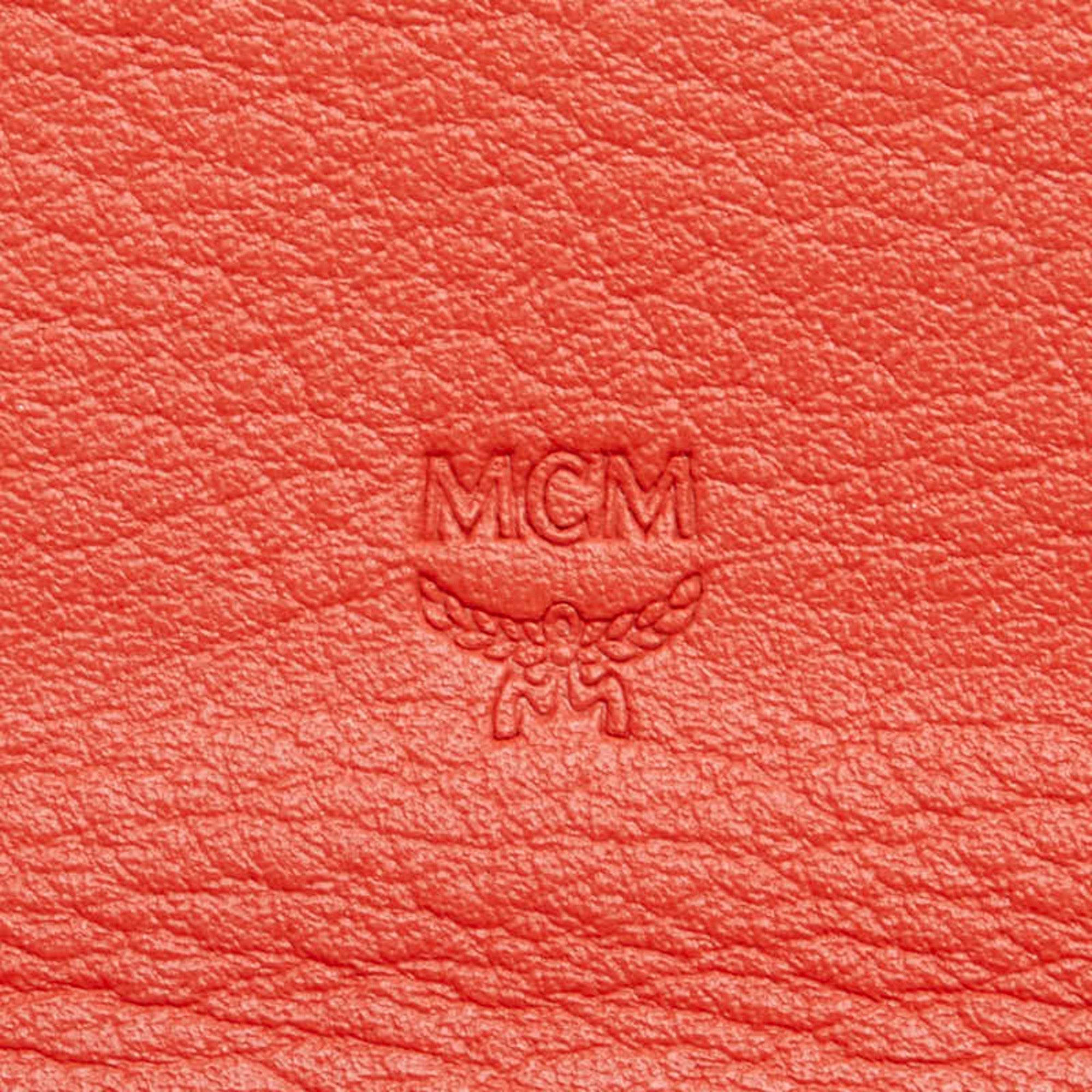 Mcm Pink Beige Leather Chain/Shoulder Wallet (Pre-Owned)