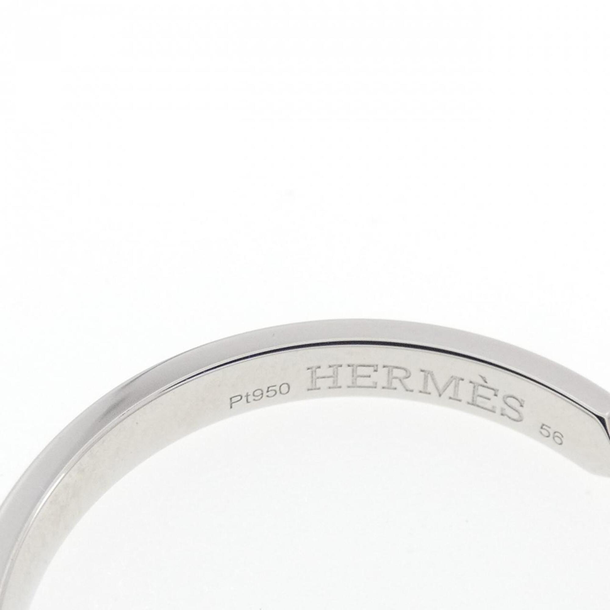 Hermes Platinum Platinum 950 Band Ring (Pre-Owned)