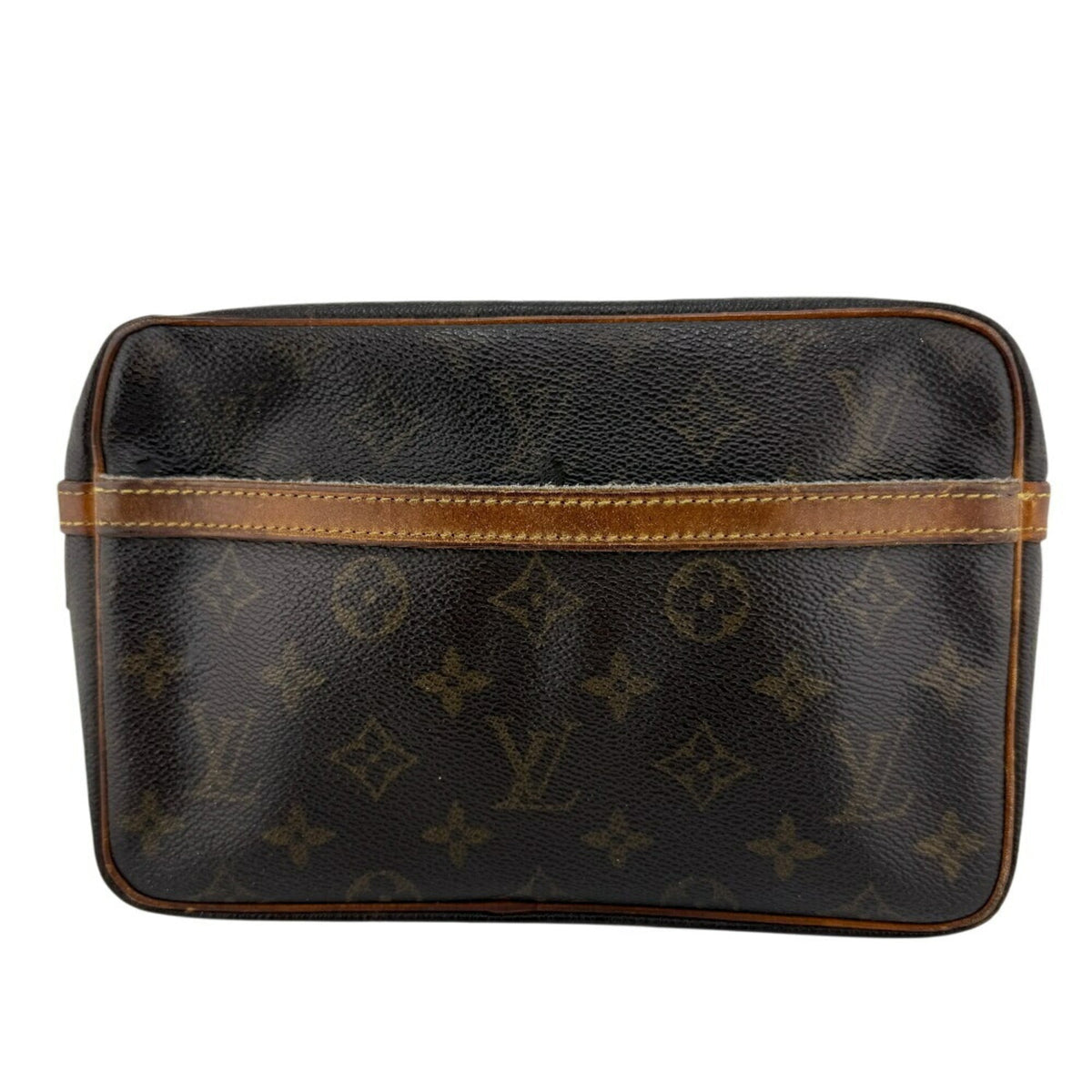 Louis Vuitton Brown Leather Clutch Bag (Pre-Owned)