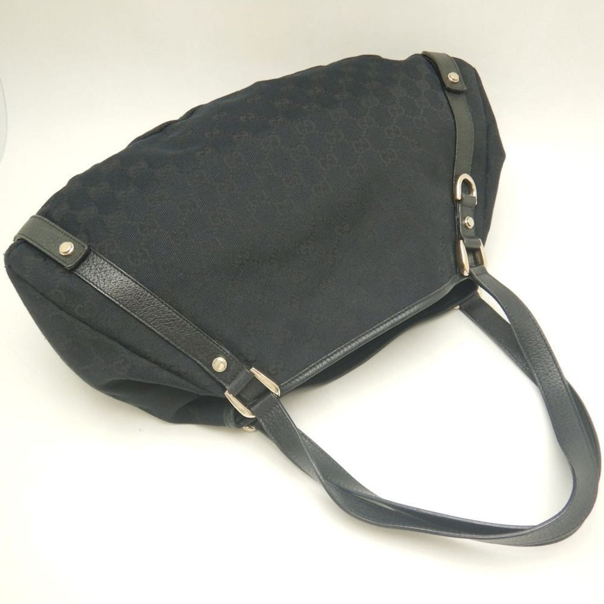 Gucci Black Gg Canvas Tote Bag (Pre-Owned)