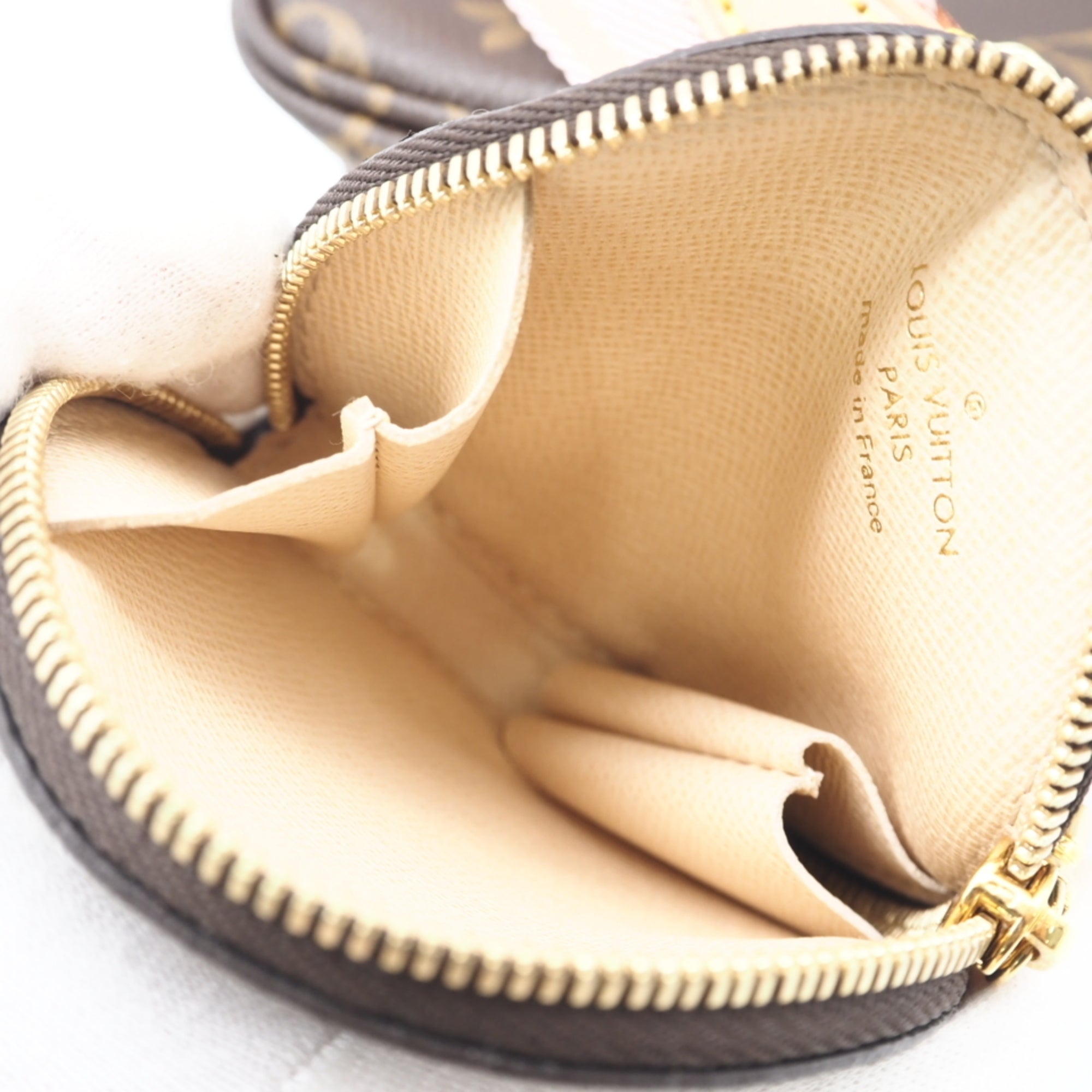 Louis Vuitton Beige Pink Brown Monogram Rose Clair Leather Coated Canvas Pochette Pouch Shoulder Bag (Pre-Owned)