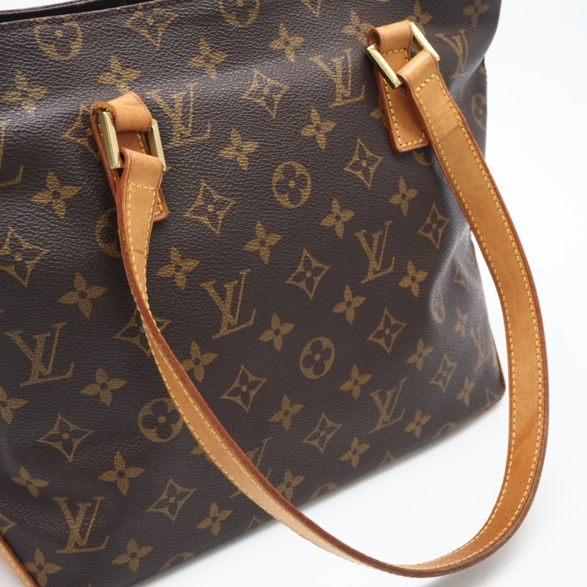 Louis Vuitton Monogram Brown Coated Canvas Leather Handbag (Pre-Owned)