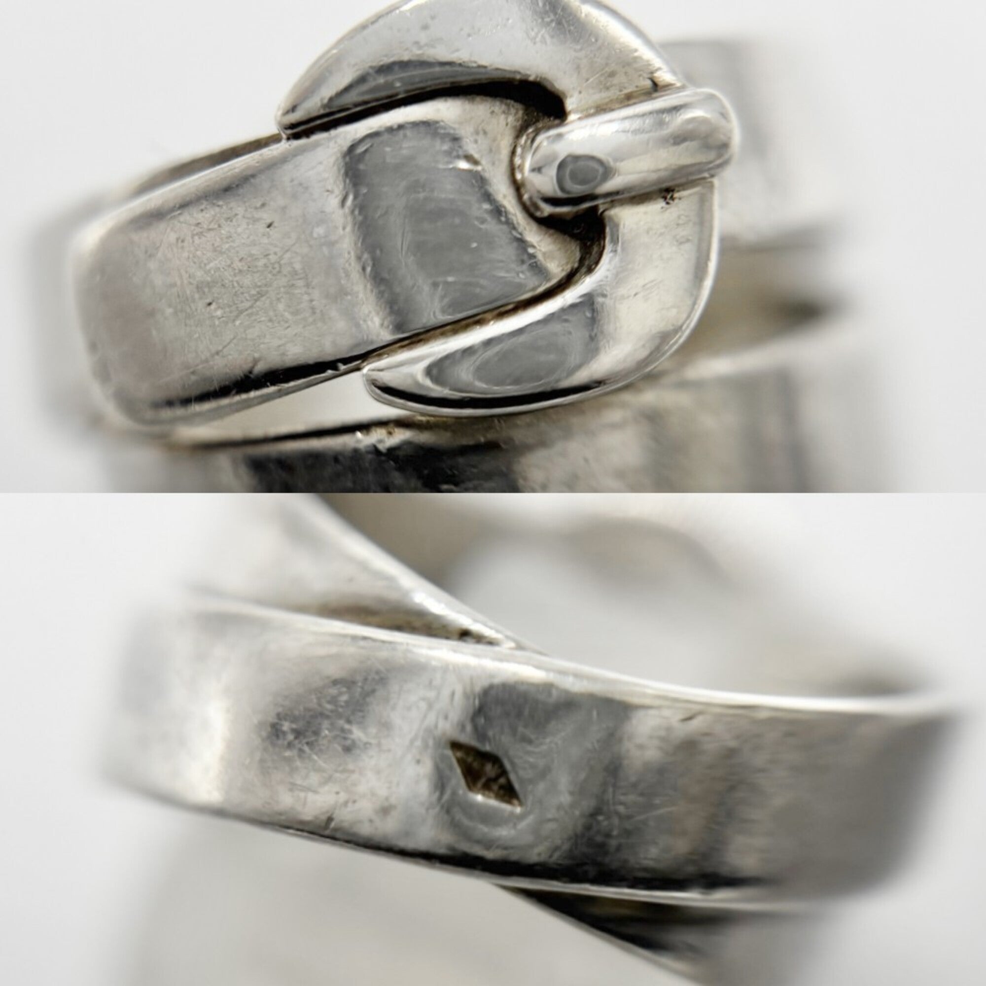 Hermes Silver 925 Band Ring (Pre-Owned)