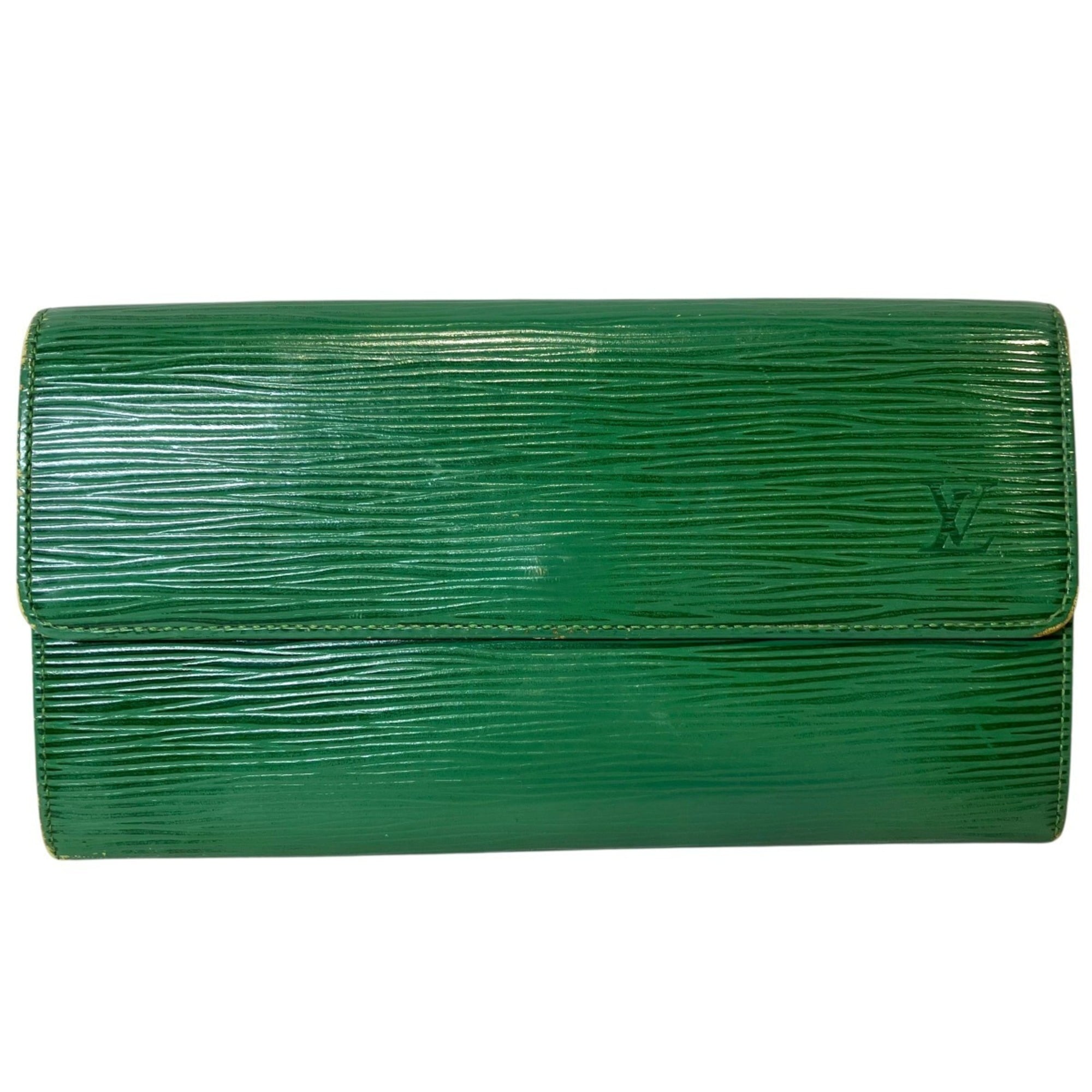 Louis Vuitton Epi Green Epi Leather Long Wallet (Bi-Fold) (Pre-Owned)