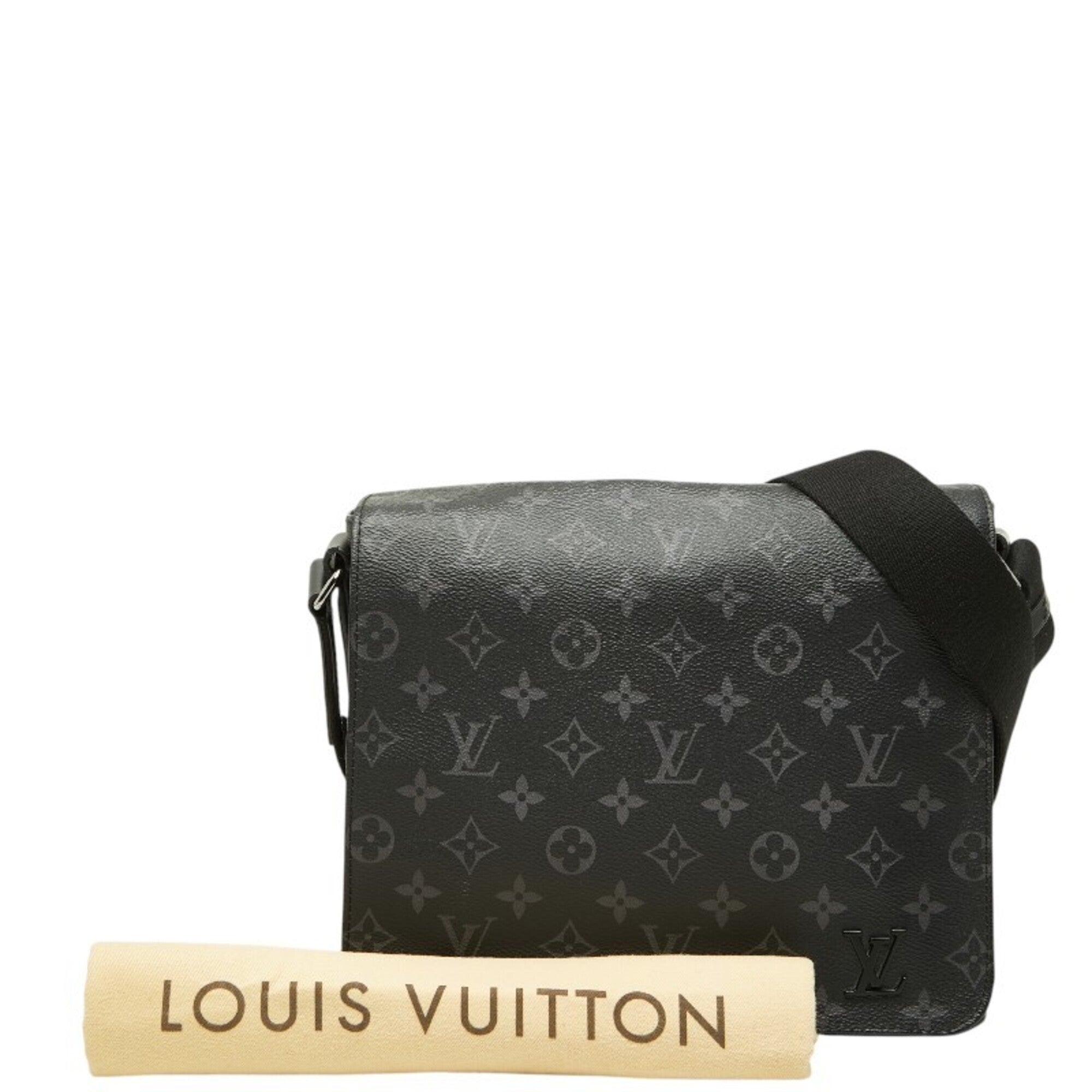 Louis Vuitton Monogram Eclipse Black Pvc Leather Shoulder Bag (Pre-Owned)