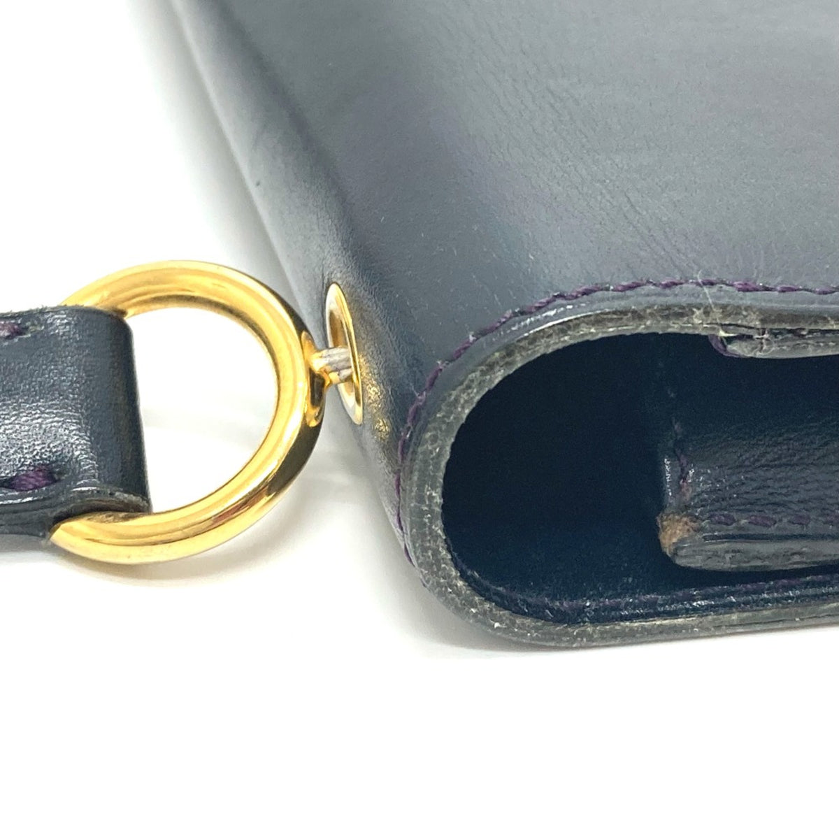 Christian Dior Navy Leather Shoulder Bag (Pre-Owned)