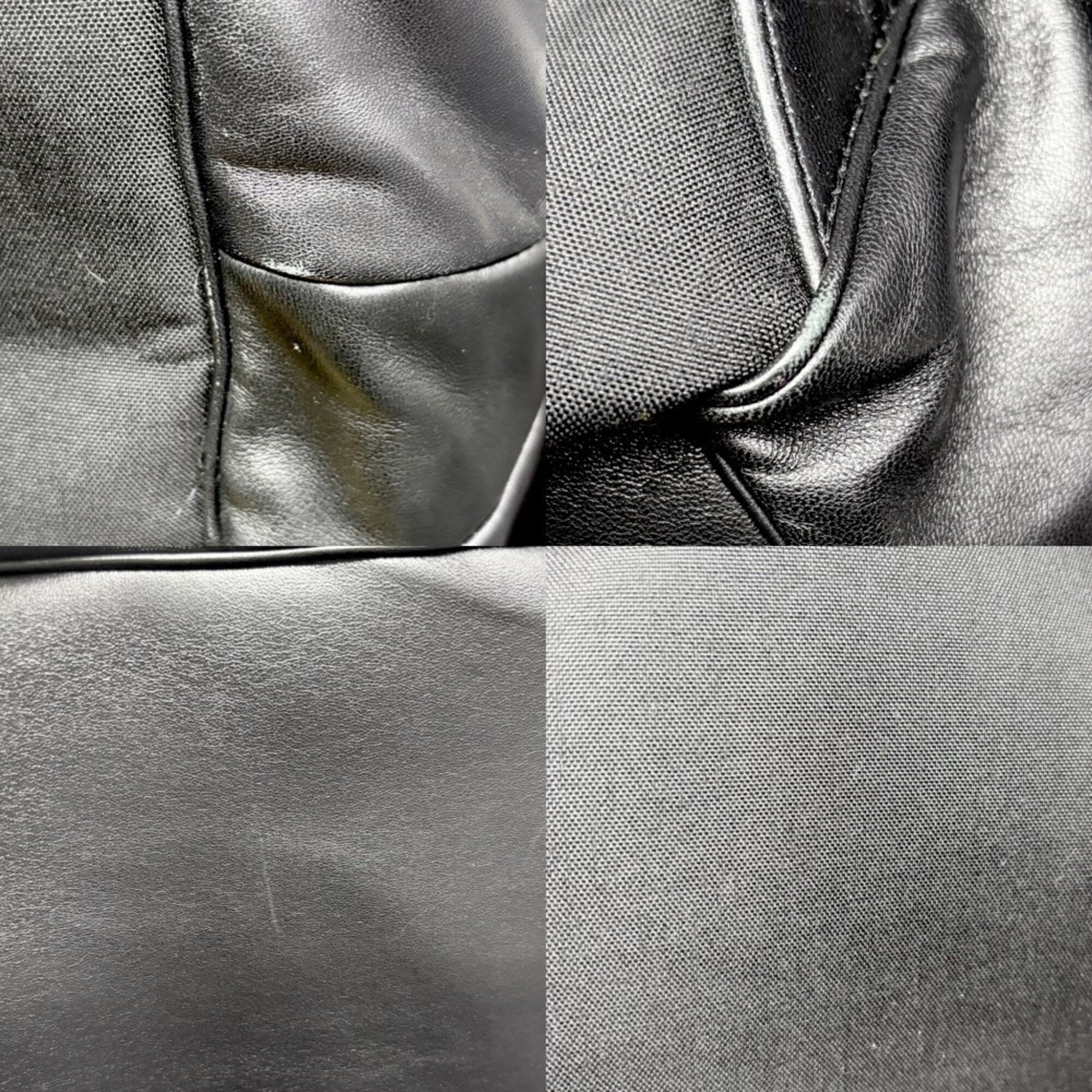 Saint Laurent Black Leather Nylon Backpack (Pre-Owned)