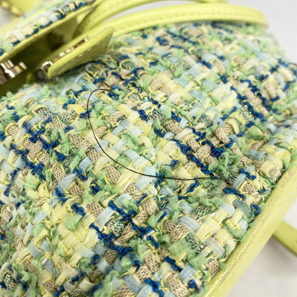 Chanel Green Tweed Backpack (Pre-Owned)