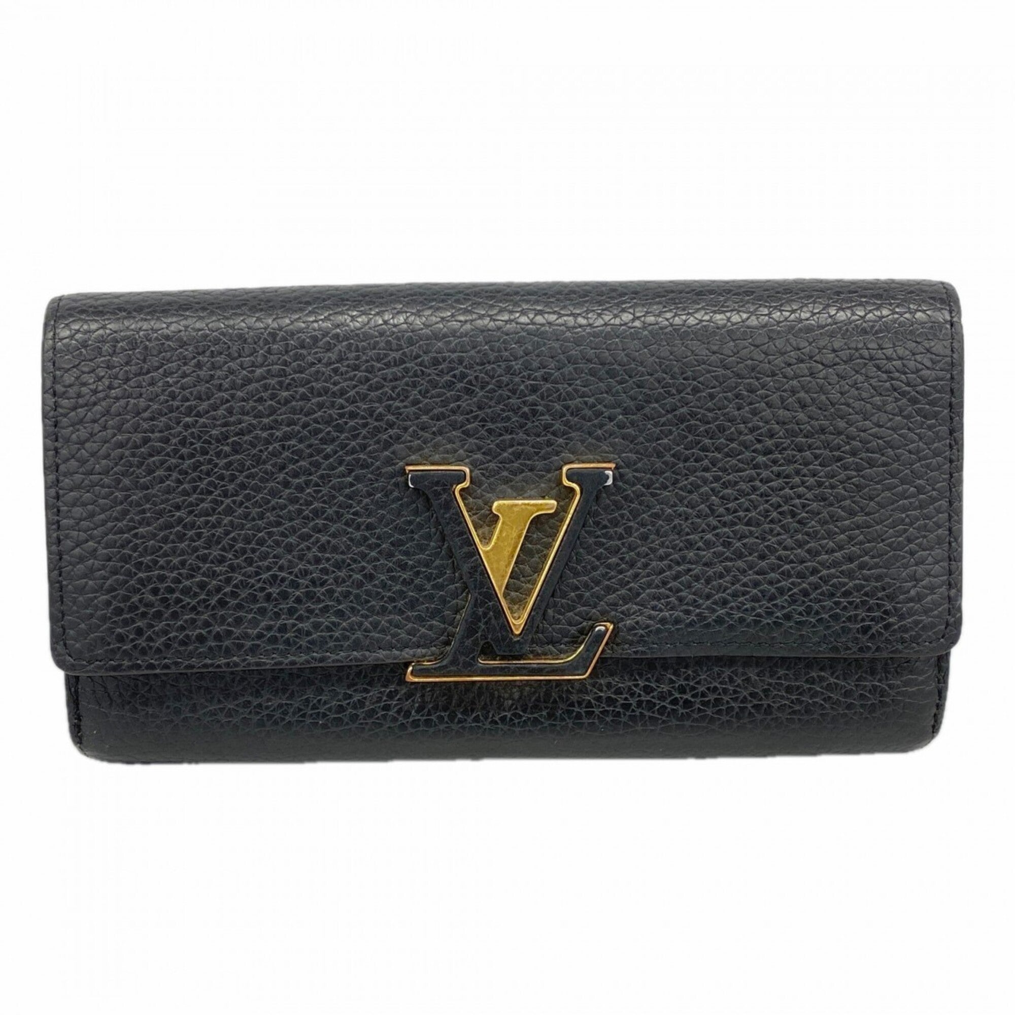 Louis Vuitton Noir Long Wallet (Bi-Fold) (Pre-Owned)